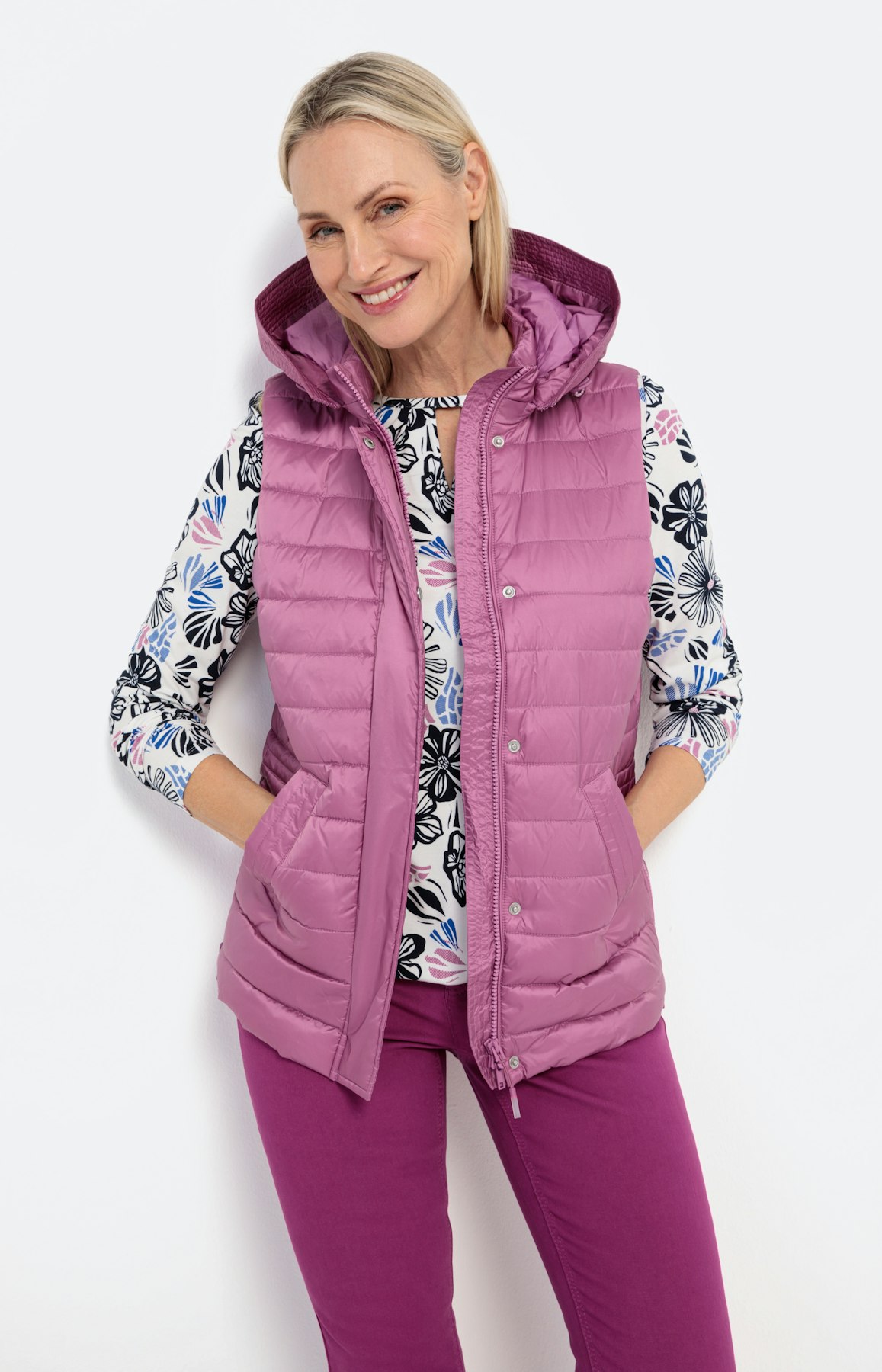 Bodywarmer met zijsplitten