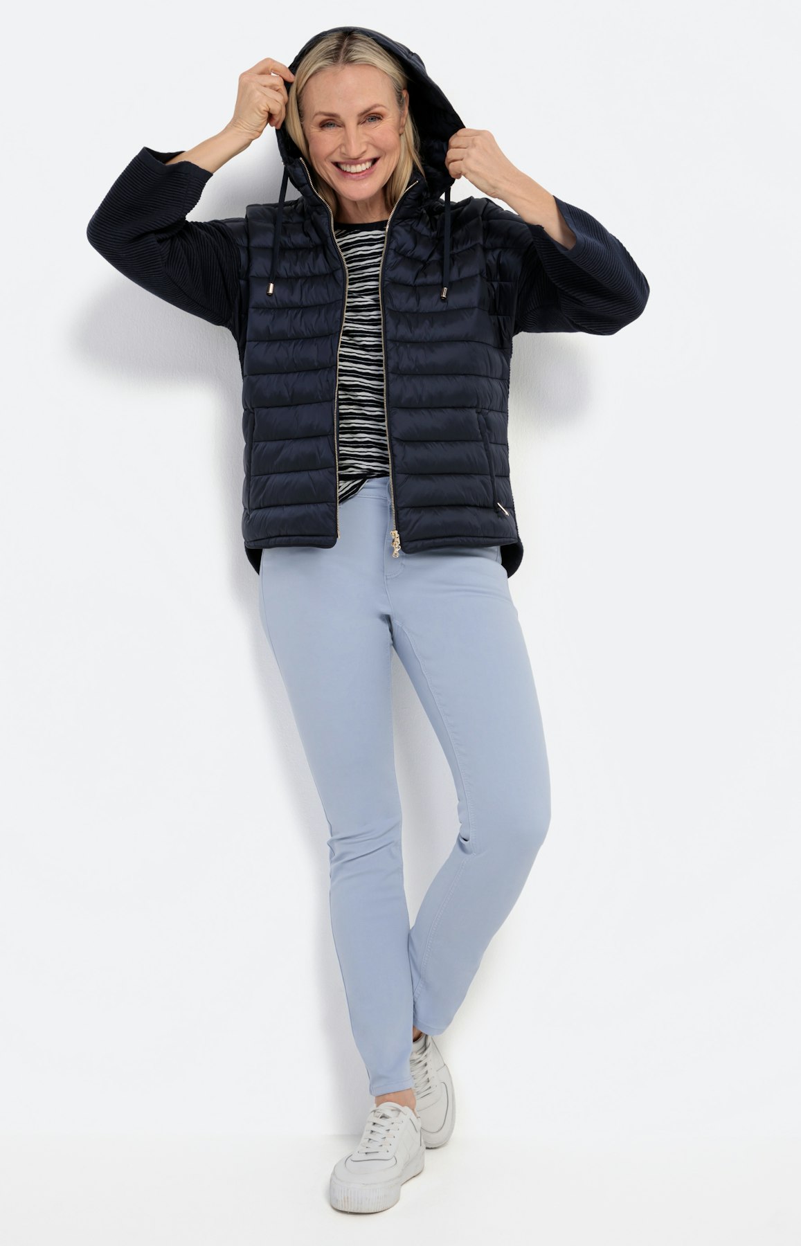 Steppjacke mit Riffel-Details