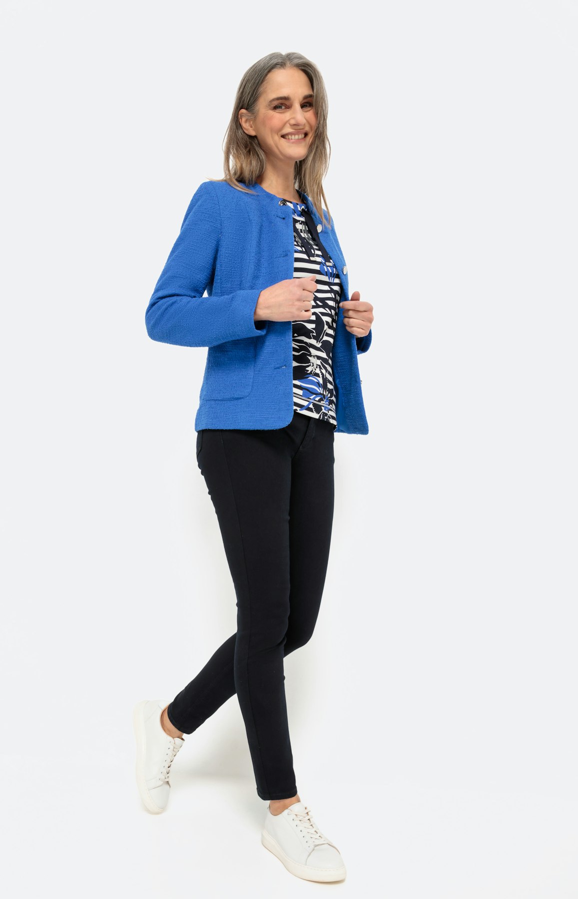 Gestreept sweatshirt met 3/4-mouwen