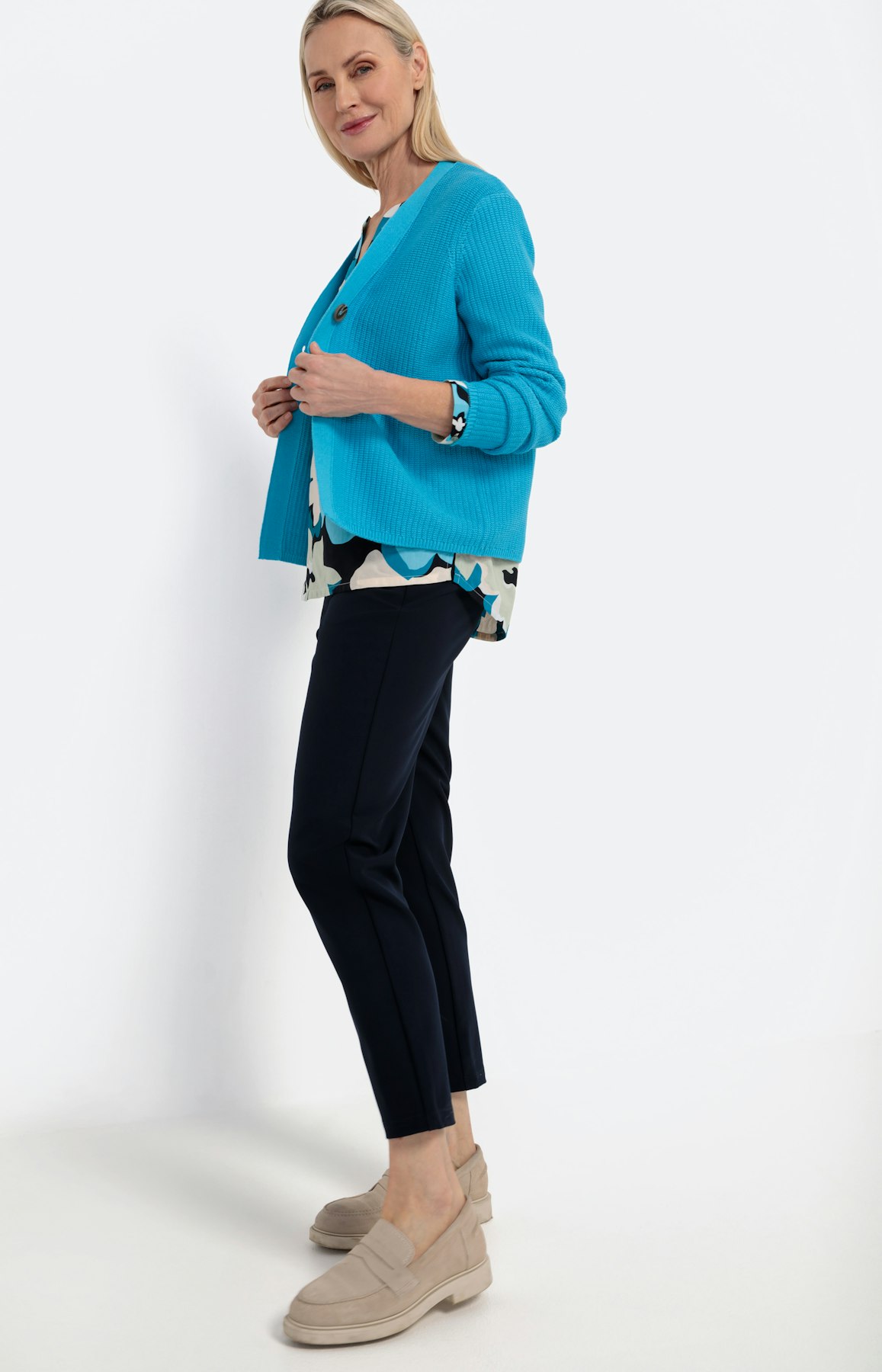 Vest met lange mouwen en knoop