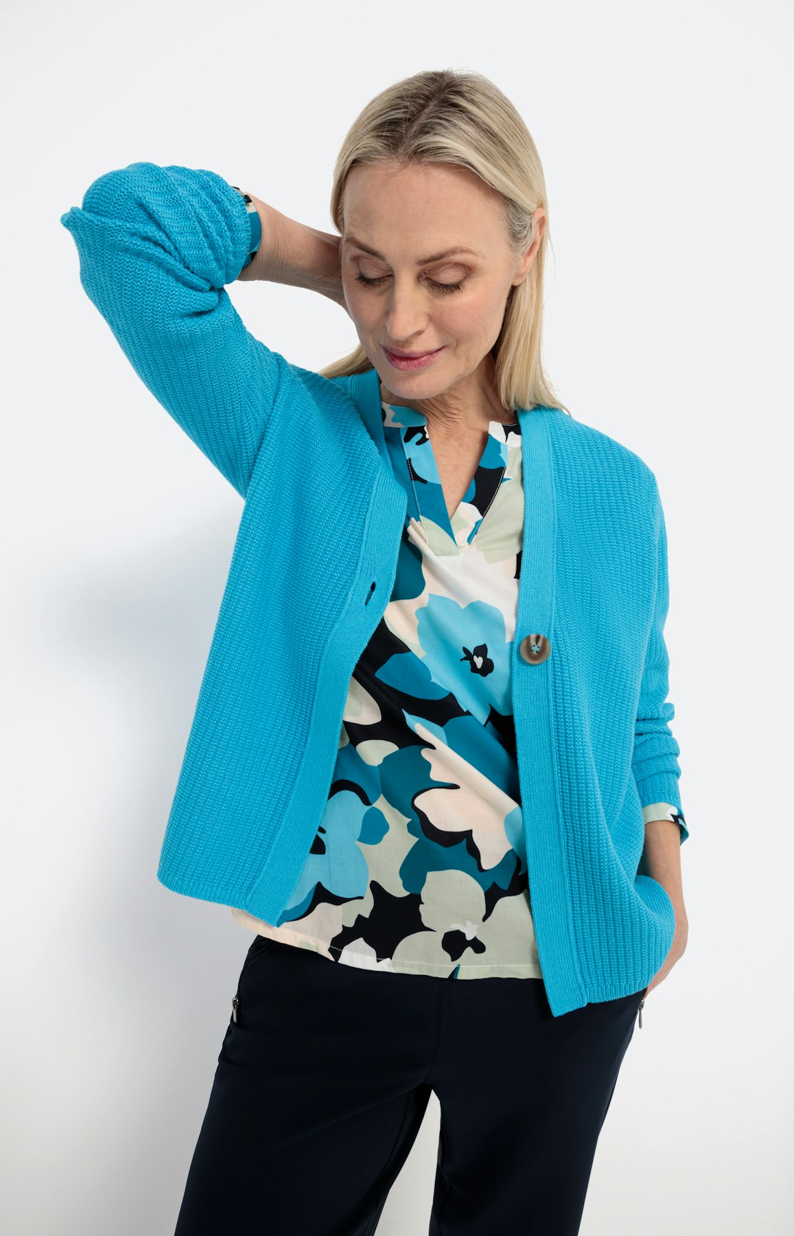 Vest met lange mouwen en knoop