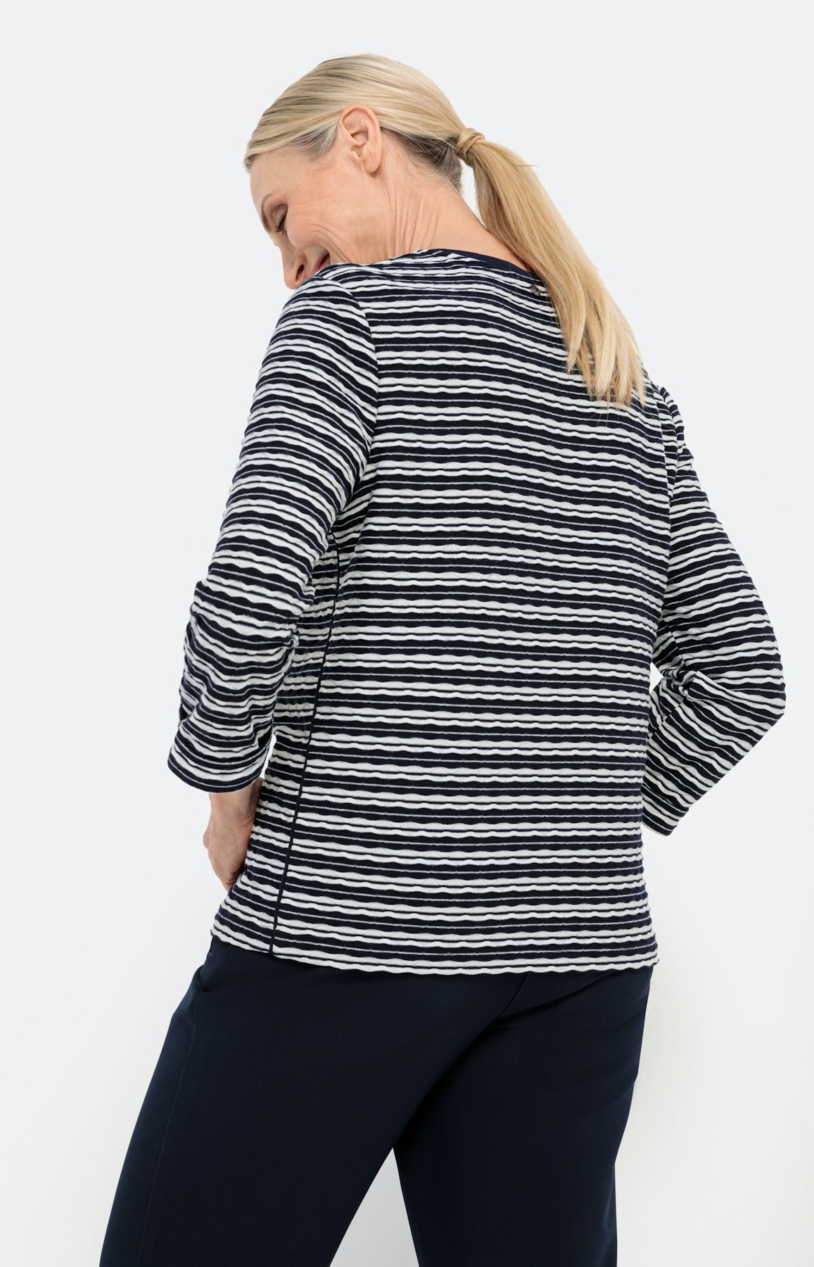 Gestreept shirt met 3/4-mouwen