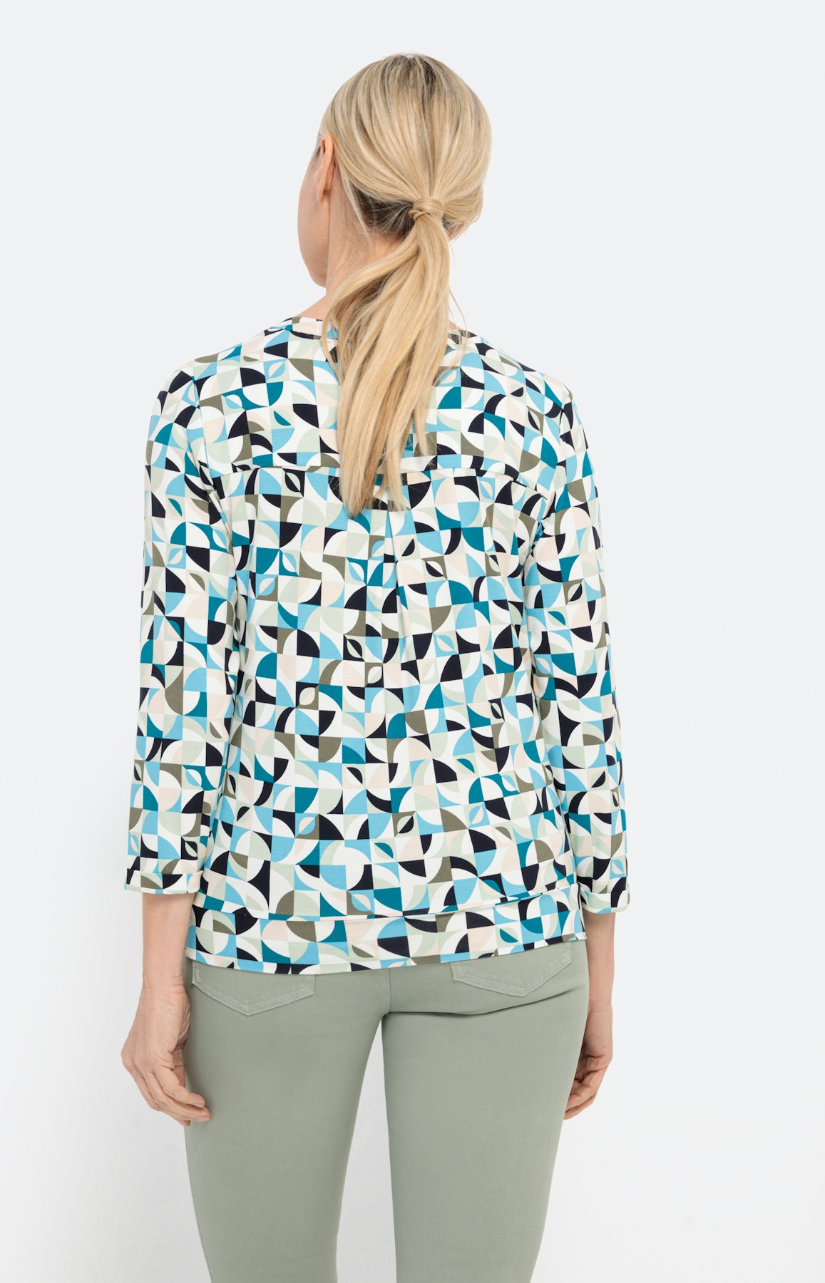 Print-Shirt mit 3/4-Ärmel