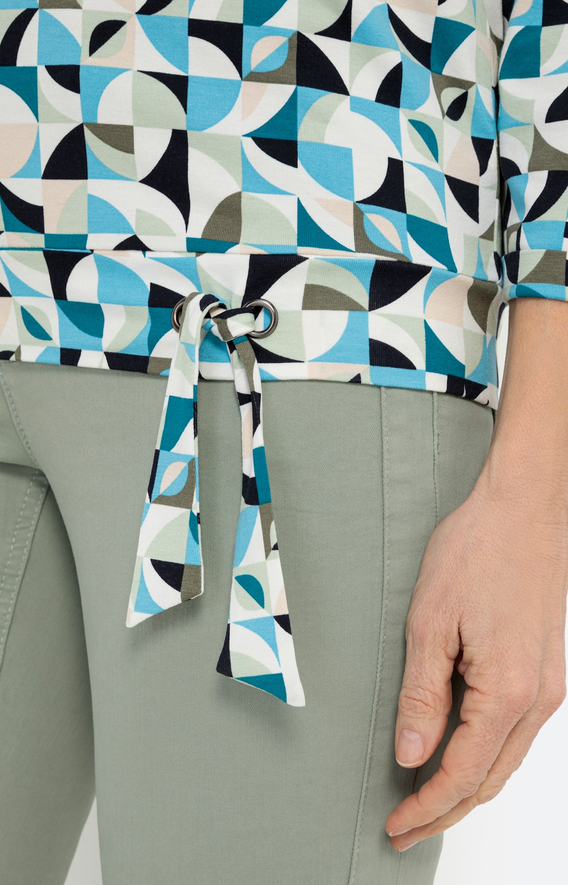 Print-Shirt mit 3/4-Ärmel