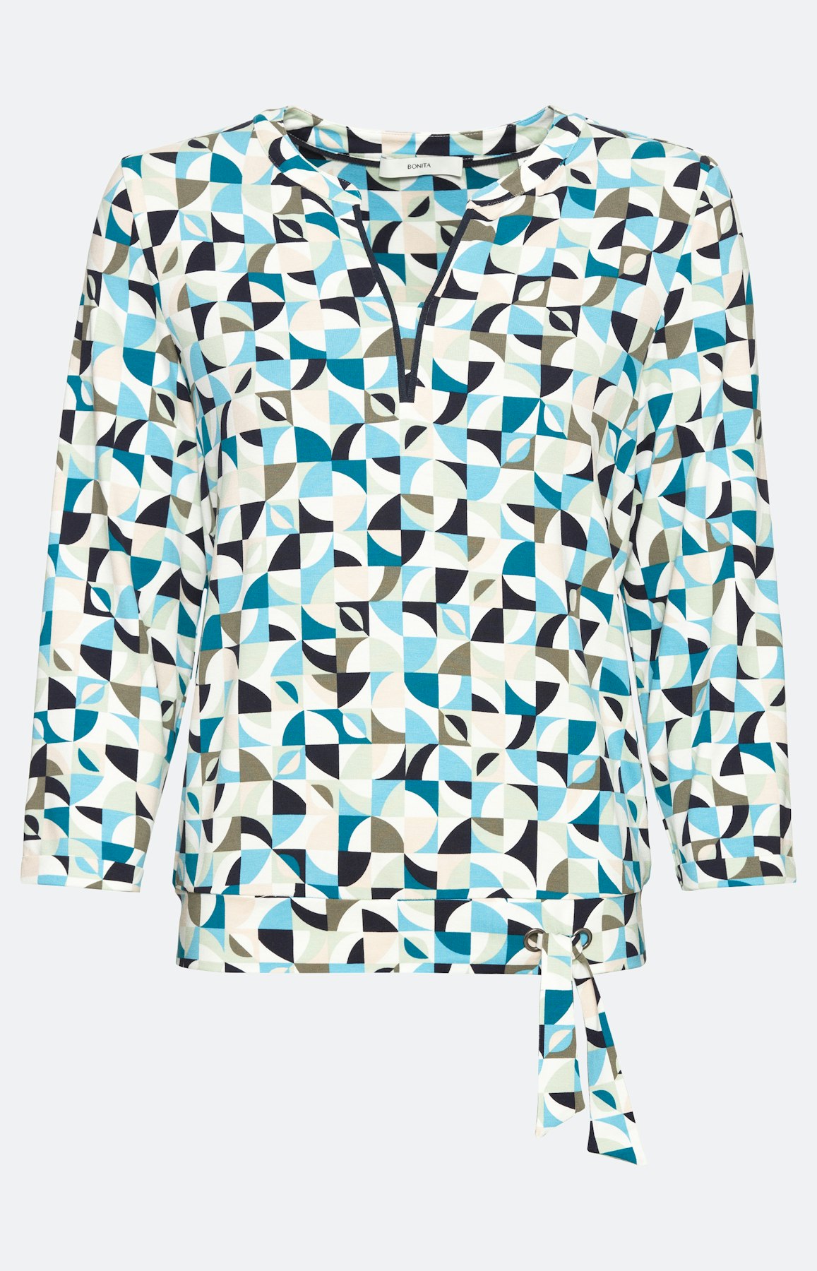 Print-Shirt mit 3/4-Ärmel