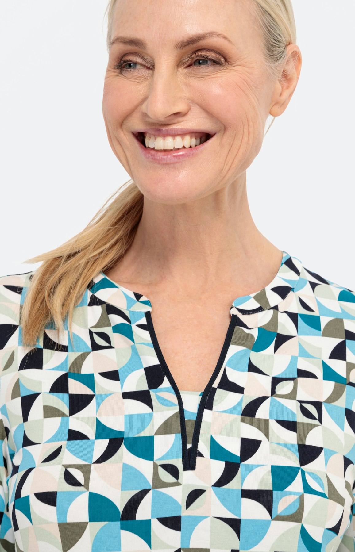 Print-Shirt mit 3/4-Ärmel