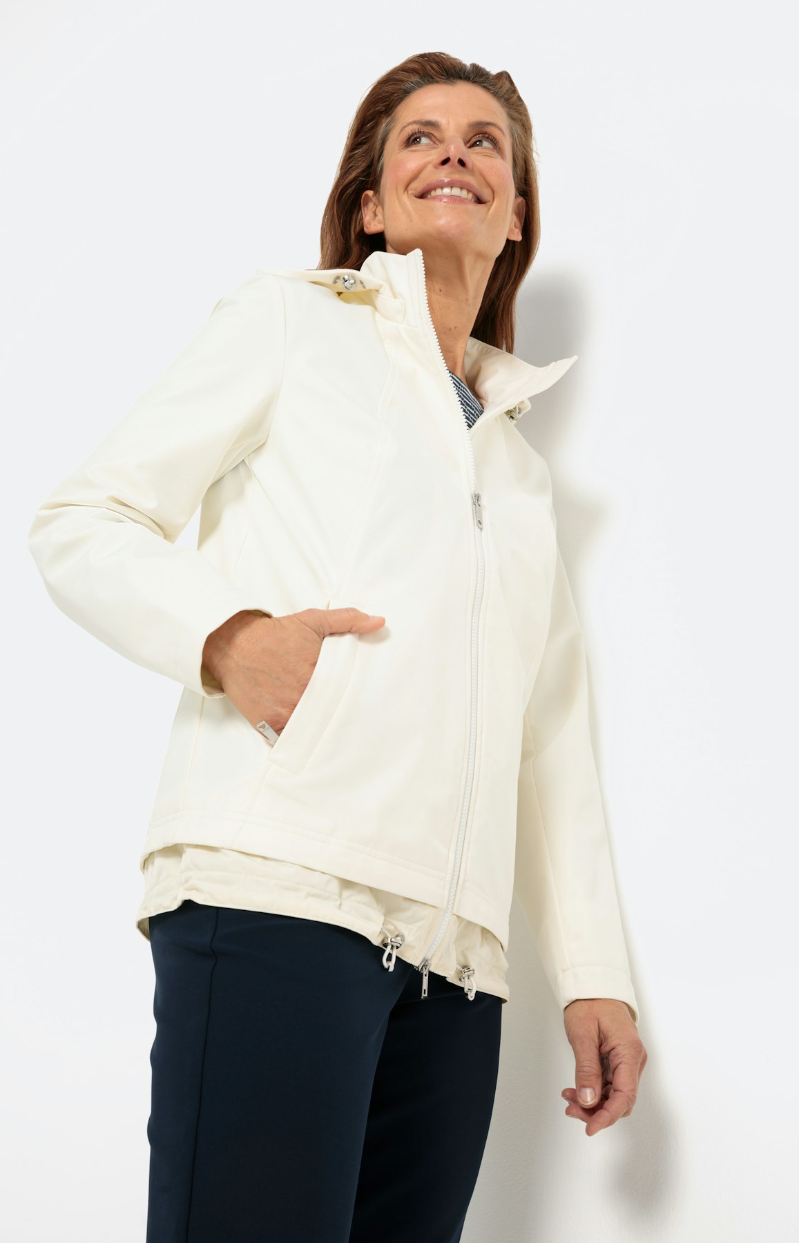 Softshell-jack met afneembare capuchon