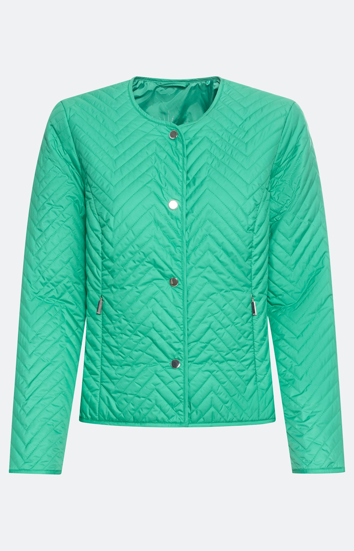 Gewatteerd jack met ronde hals