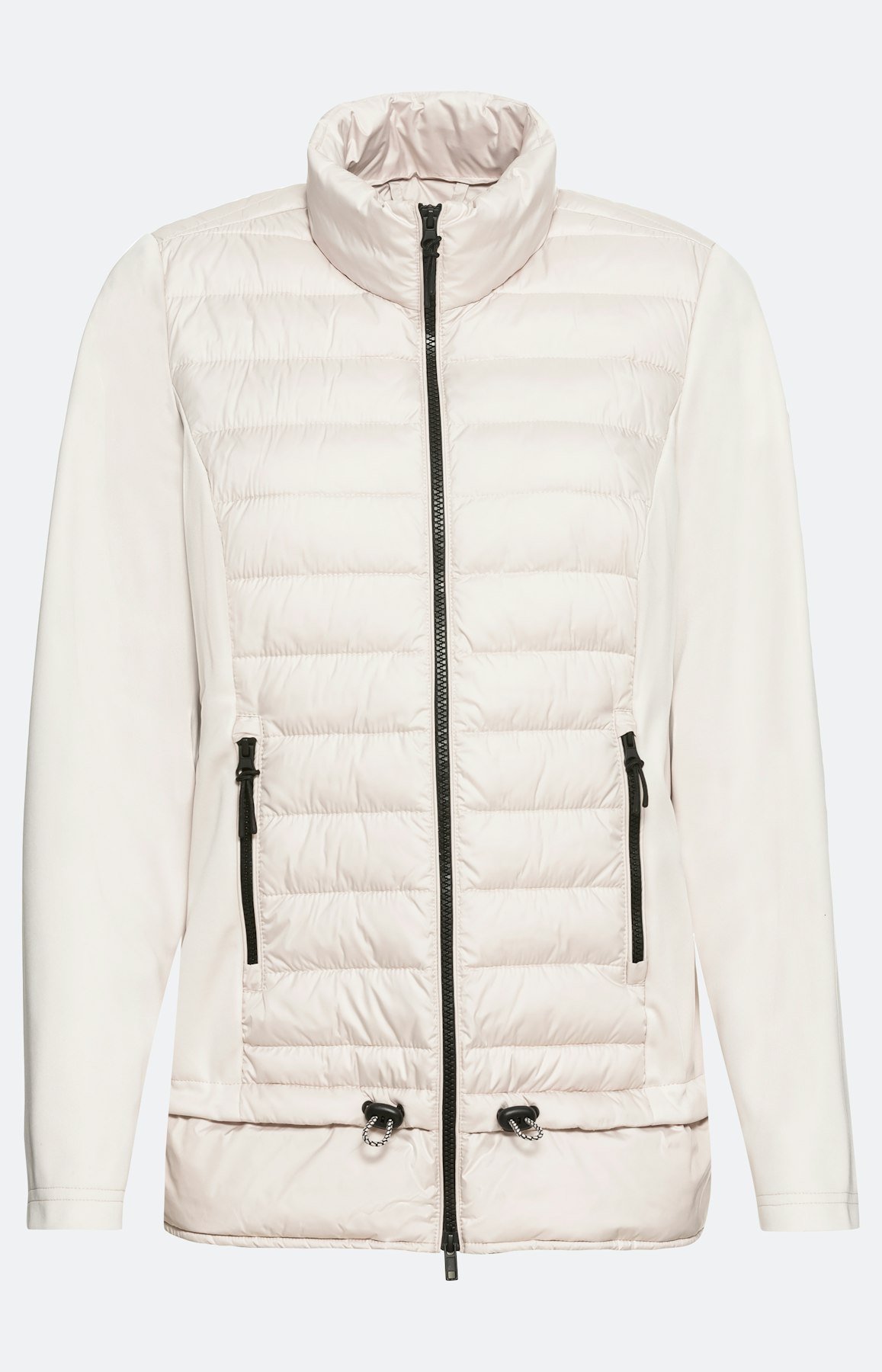 Steppjacke im Materialmix