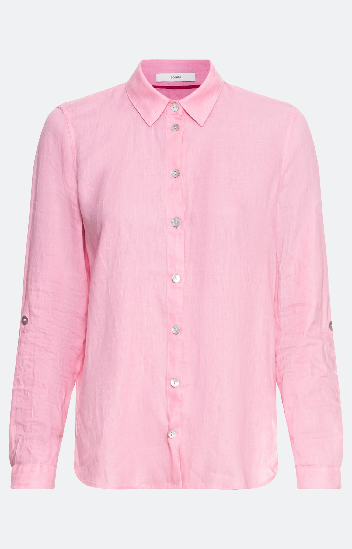 Leinenbluse mit langem Ärmel