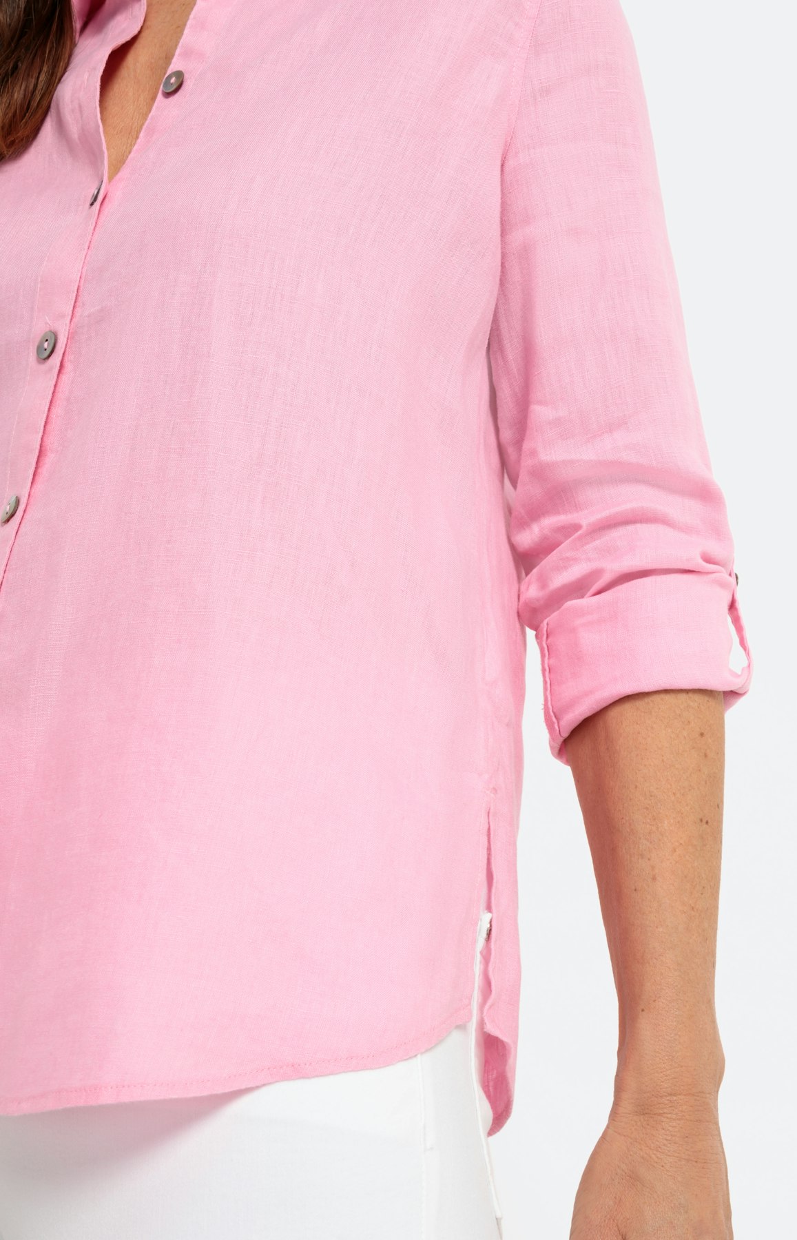 Leinenbluse mit langem Ärmel