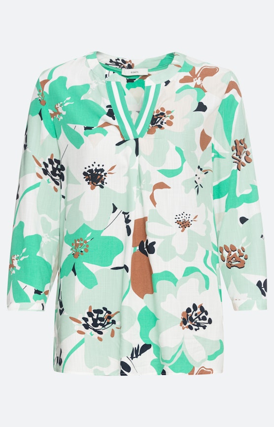Bloemrijke blouse met 3/4-mouwen