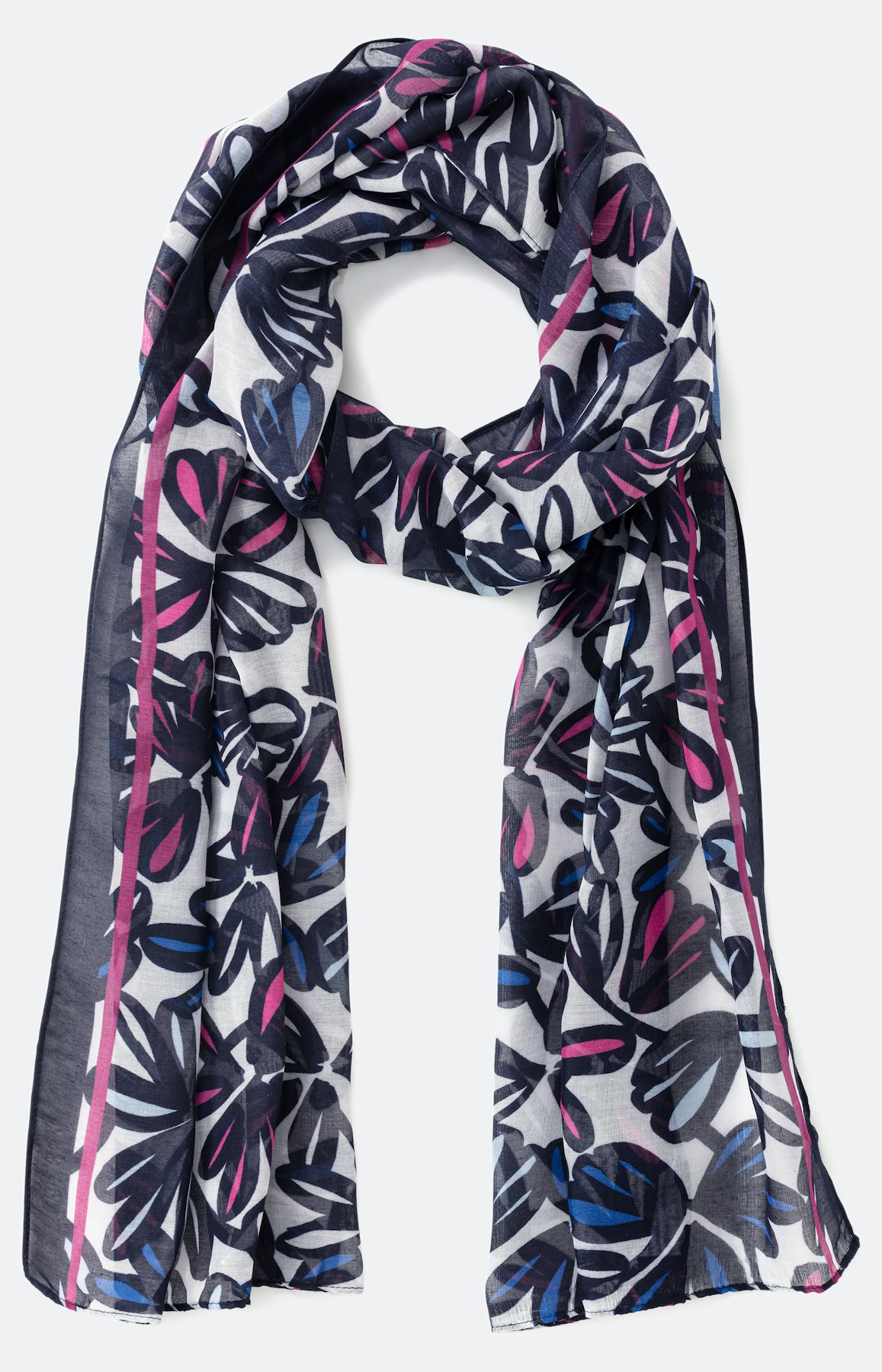 Botanisch gemusterter Schal