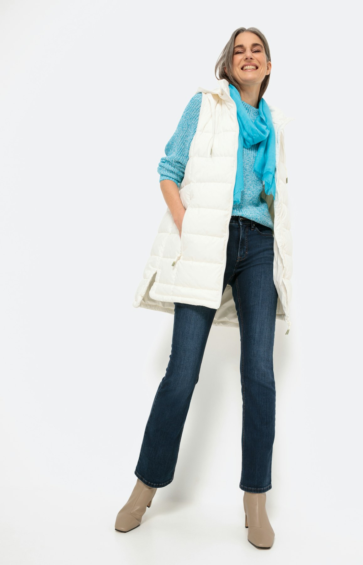 Trui met lange mouwen en opstaande kraag