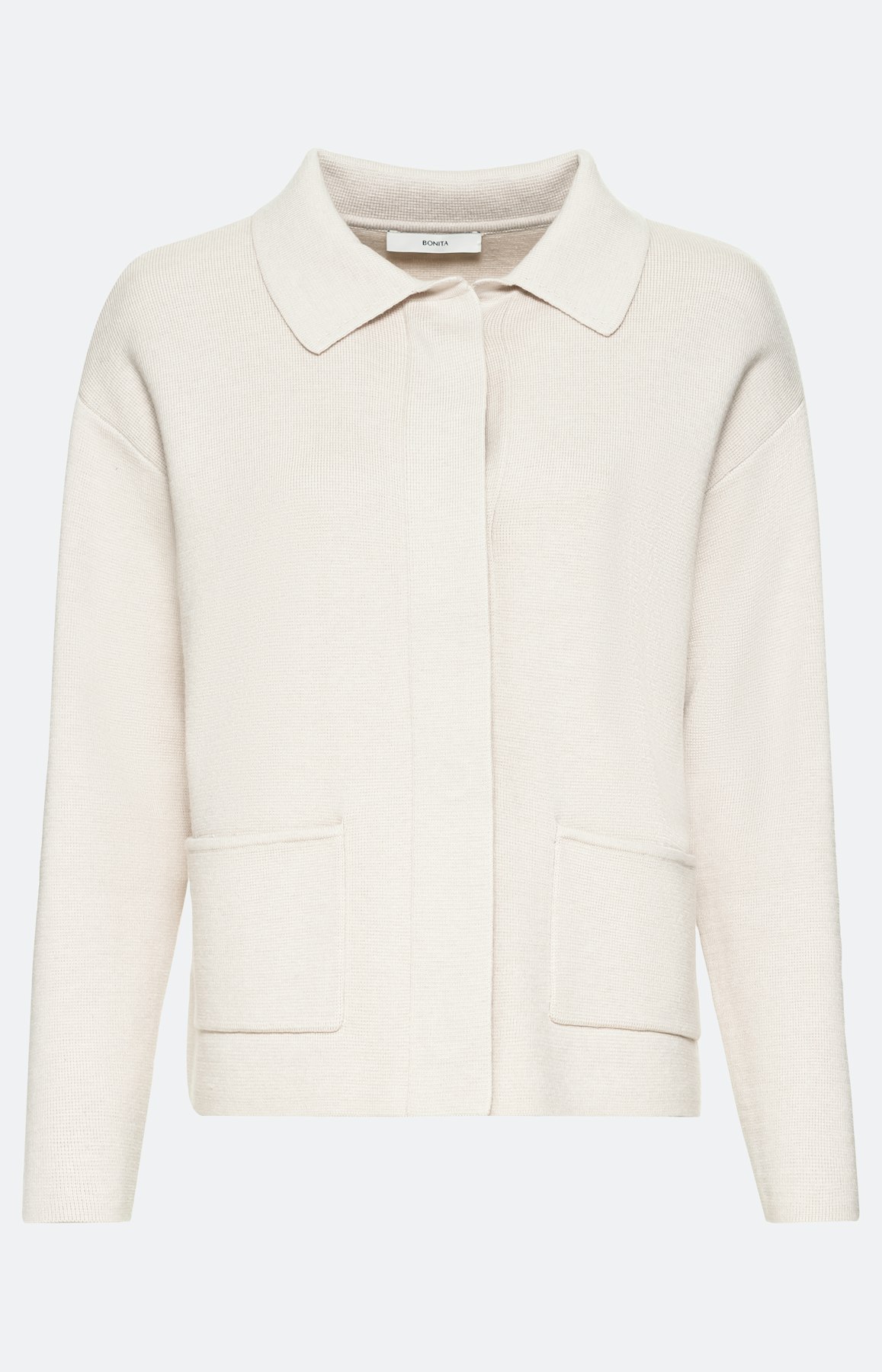 Cardigan met kraag en lange mouwen