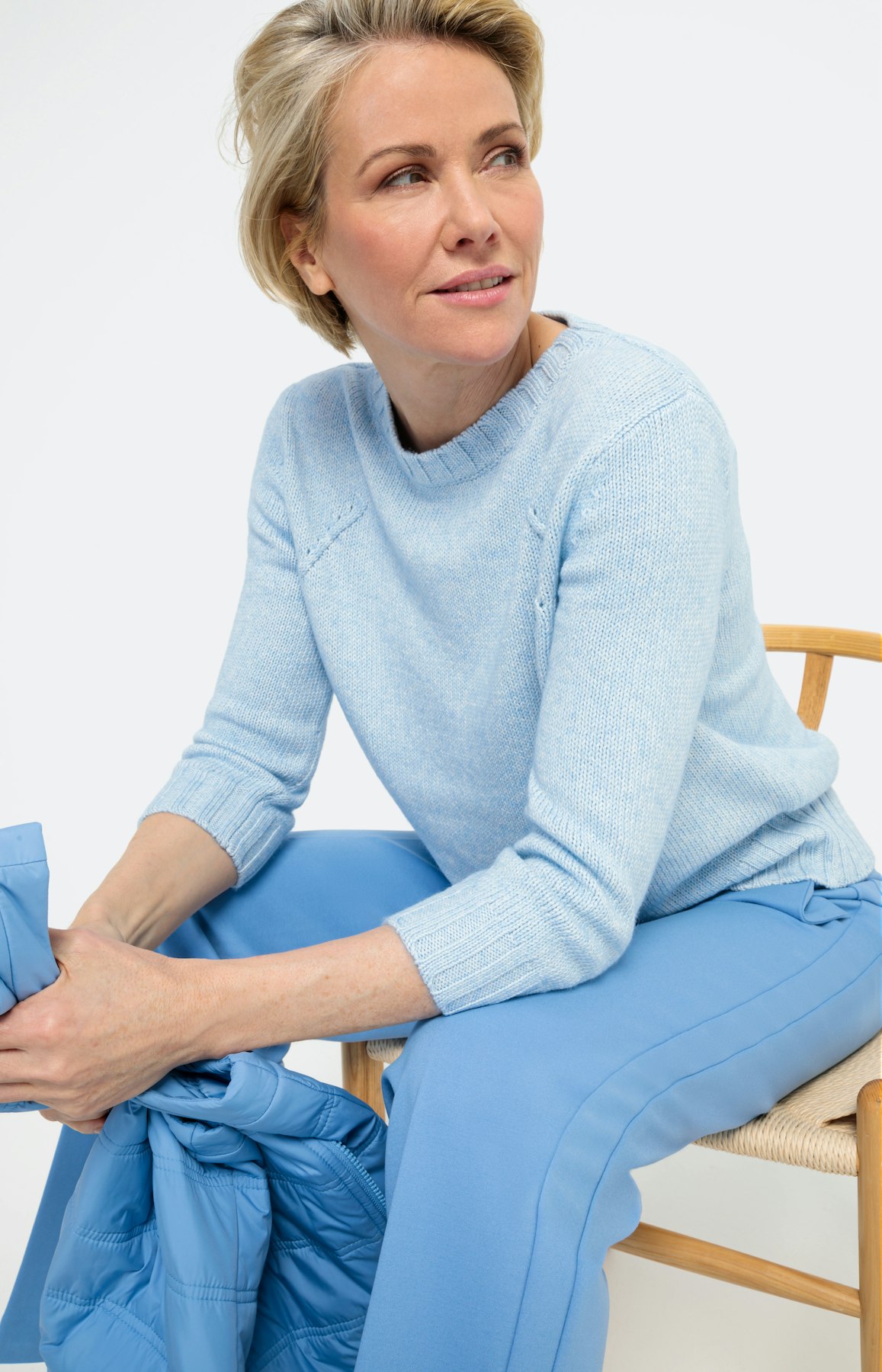 Gebreide trui met 3/4-mouwen