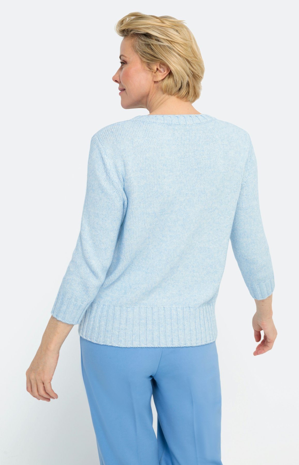 Gebreide trui met 3/4-mouwen