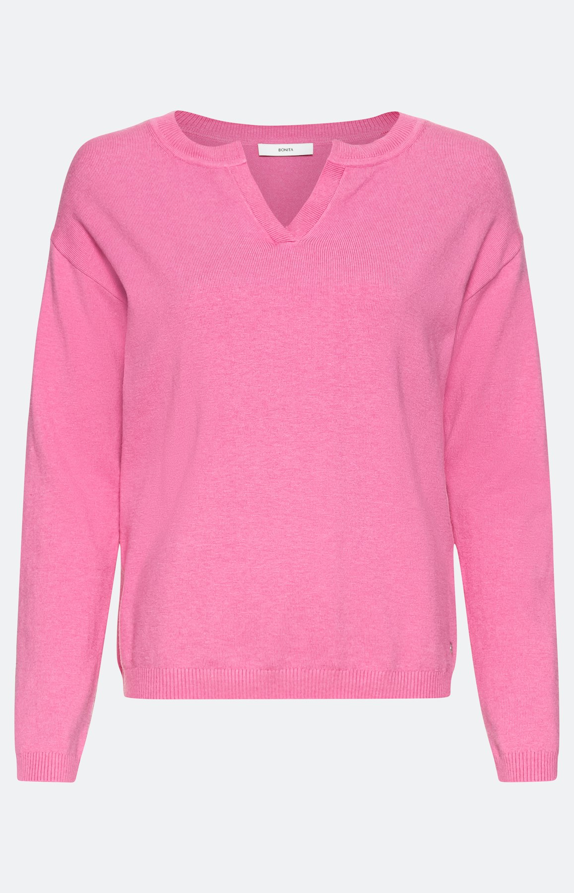 Langarm-Pullover mit Rippbündchen