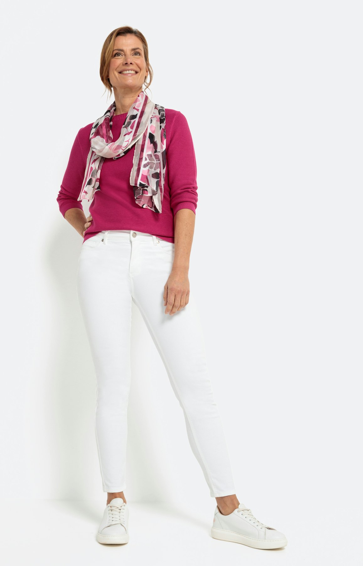 Trui met boothals en 3/4-mouwen