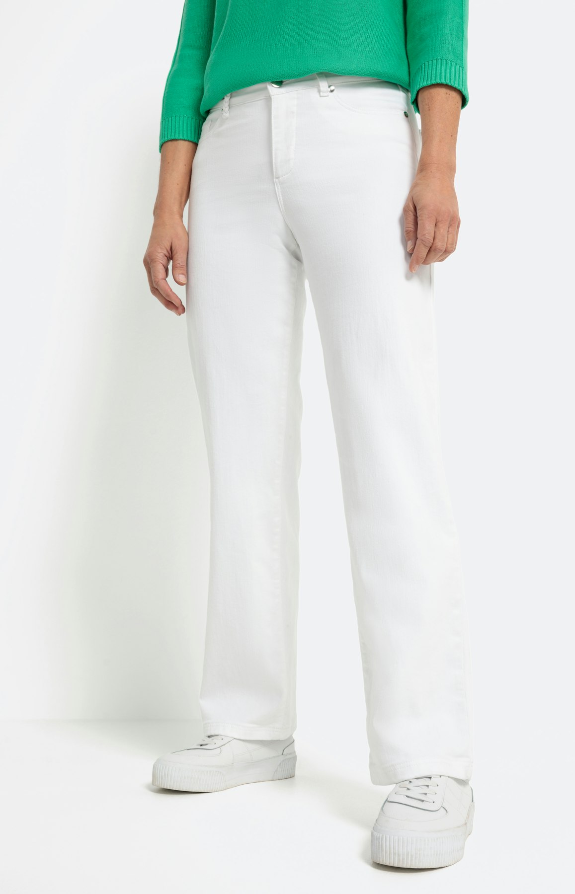 Wide leg Jeans, weiß, 32 inch