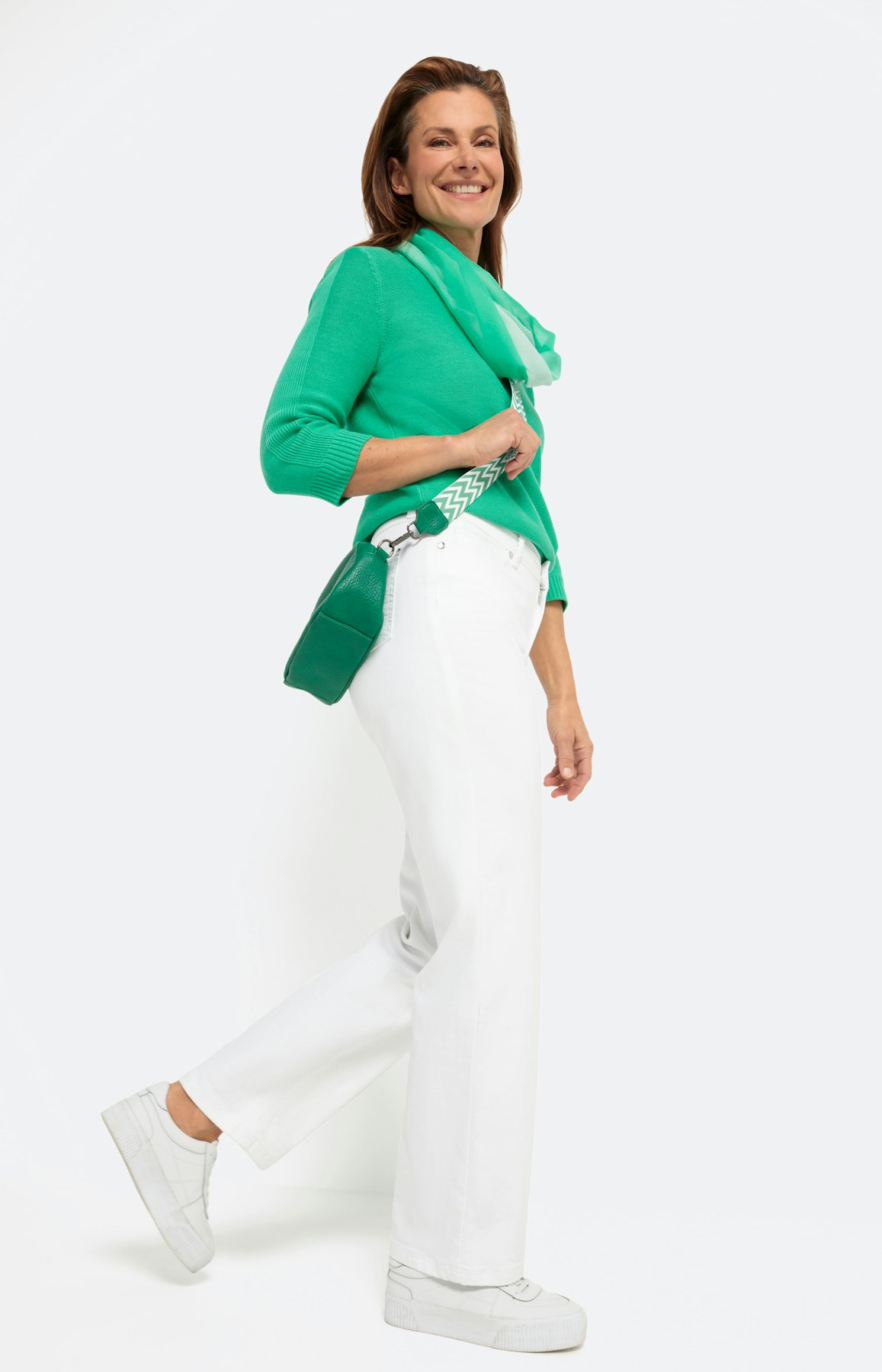 Wide leg Jeans, weiß, 32 inch