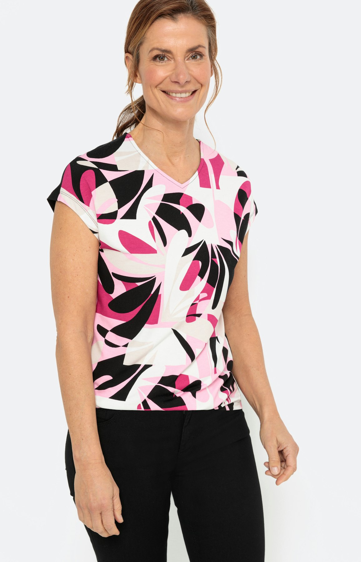 T-shirt met print en korte mouwen