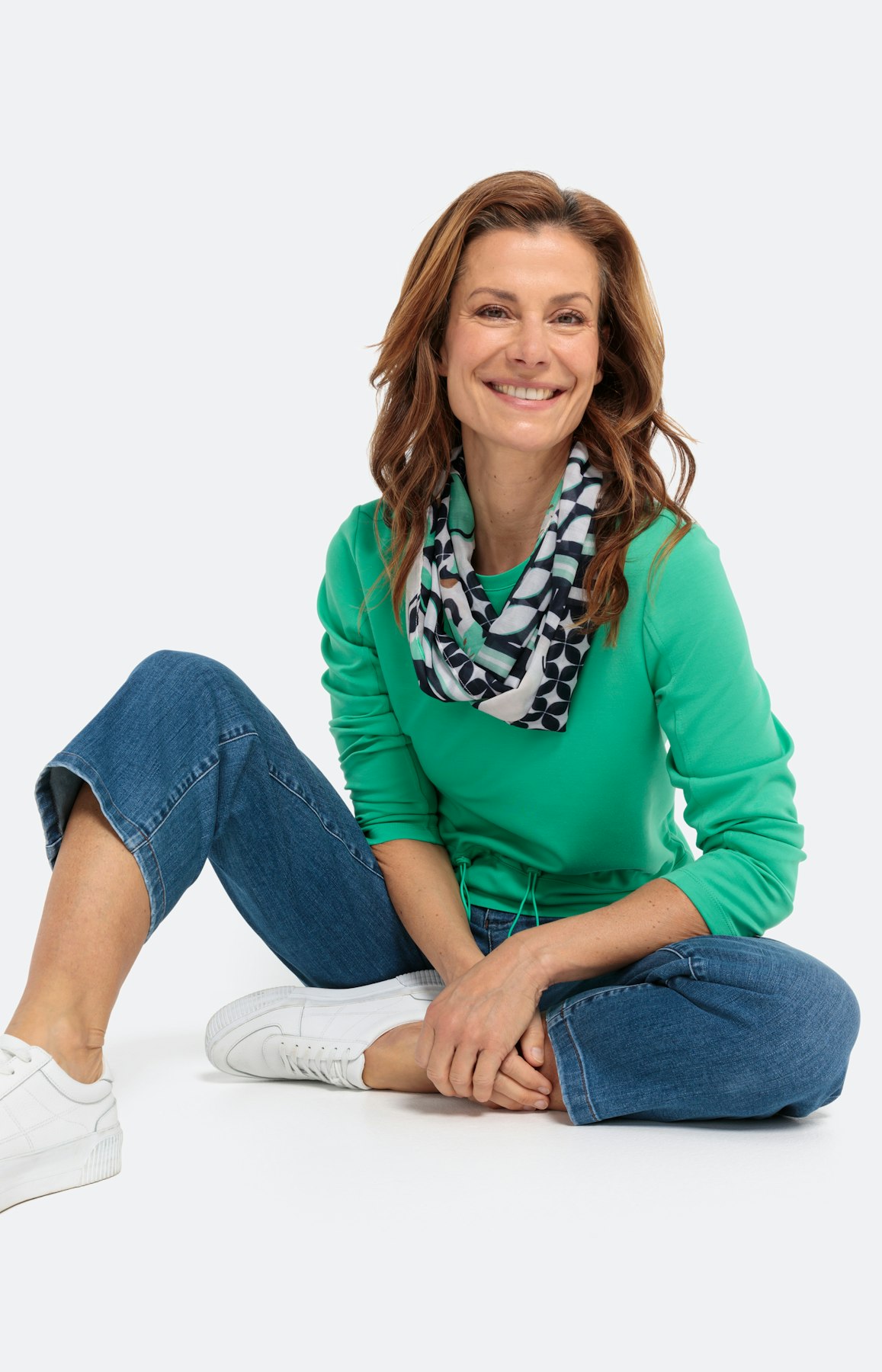 Sweatshirt met lange mouwen en trekkoord