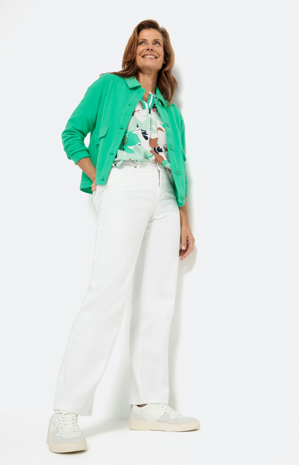 Gestructureerde blazer van jersey