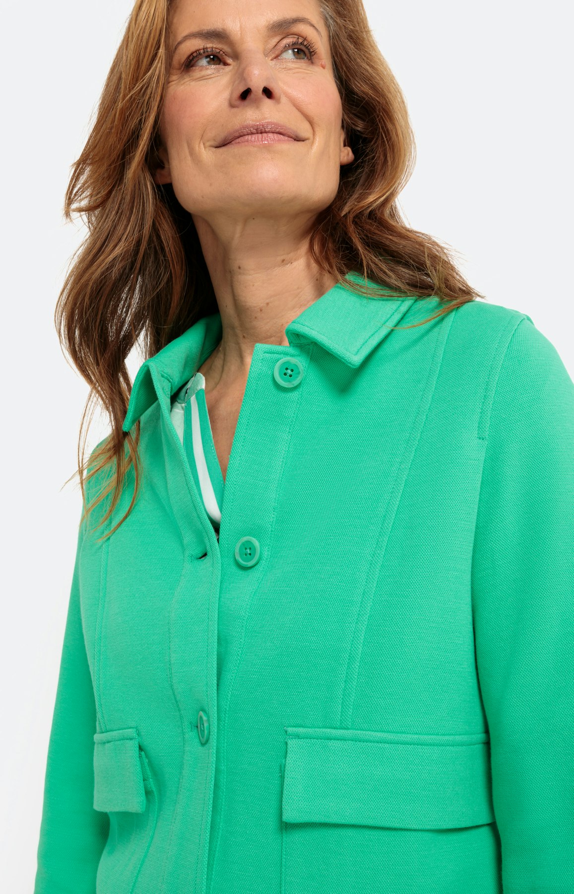 Gestructureerde blazer van jersey