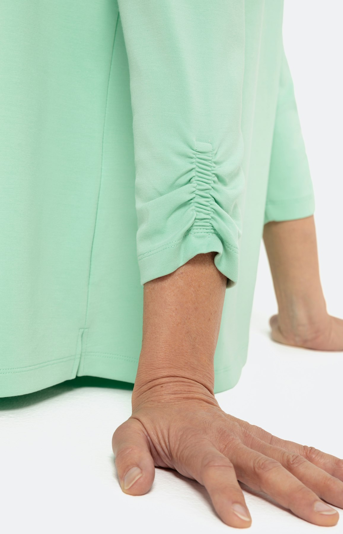 Scuba-cardigan met 3/4-mouwen