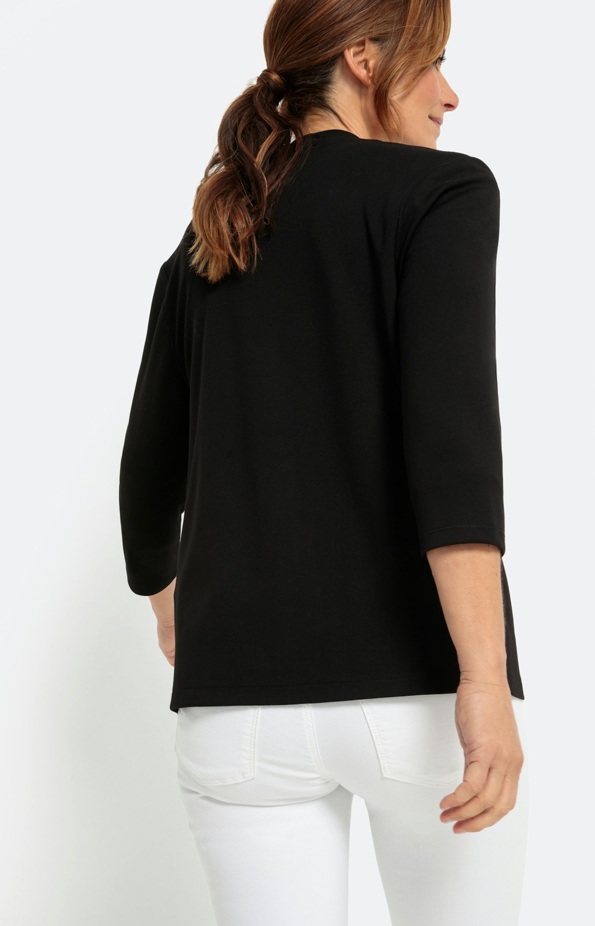 Open vest met 3/4-mouwen