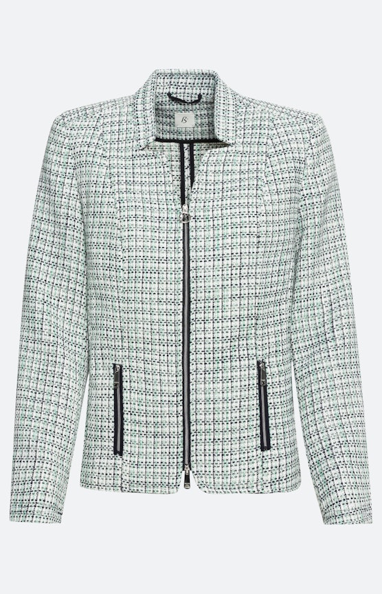 Geruite blazer met ritssluiting