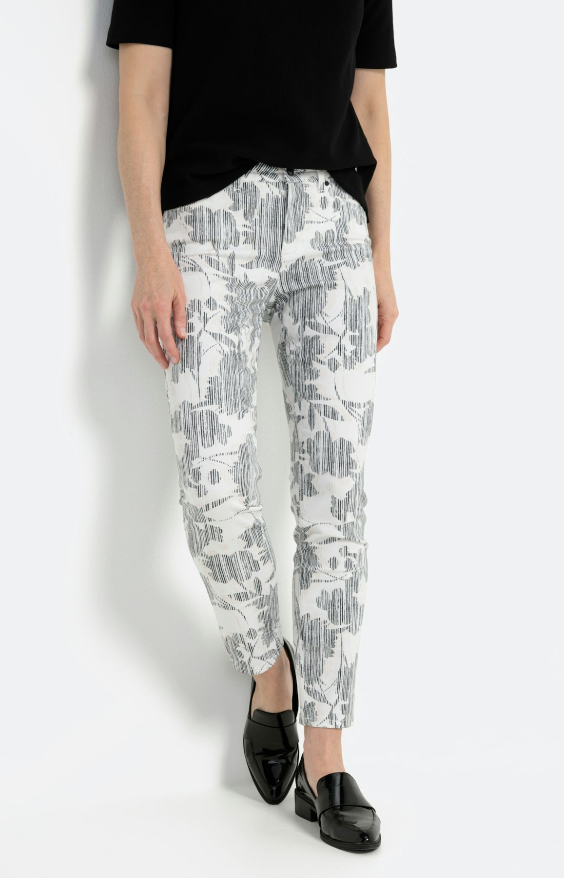 Slim fit jeans met print 28 Inch