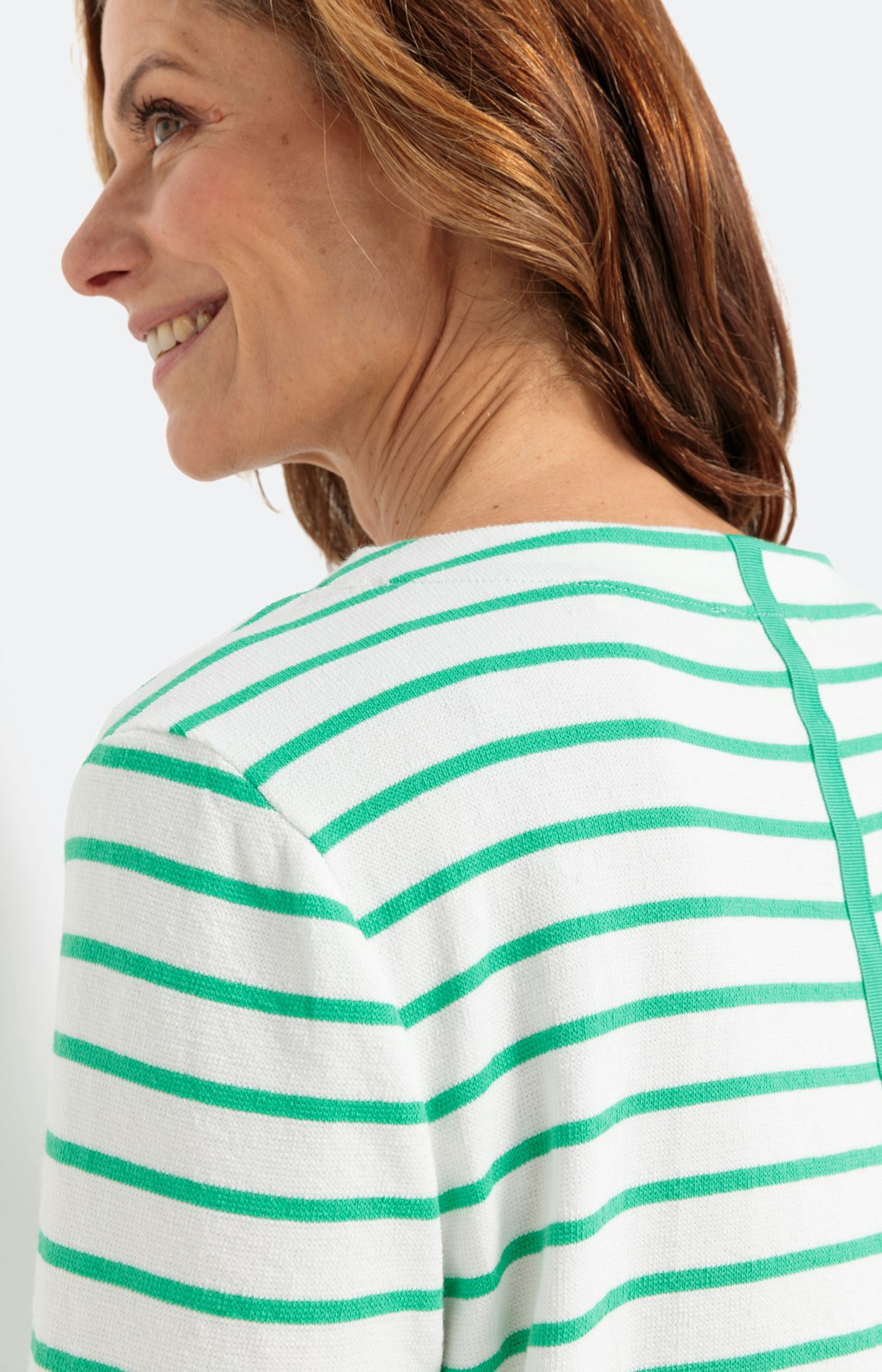 Strukturiertes Sweatshirt mit 3/4-Arm