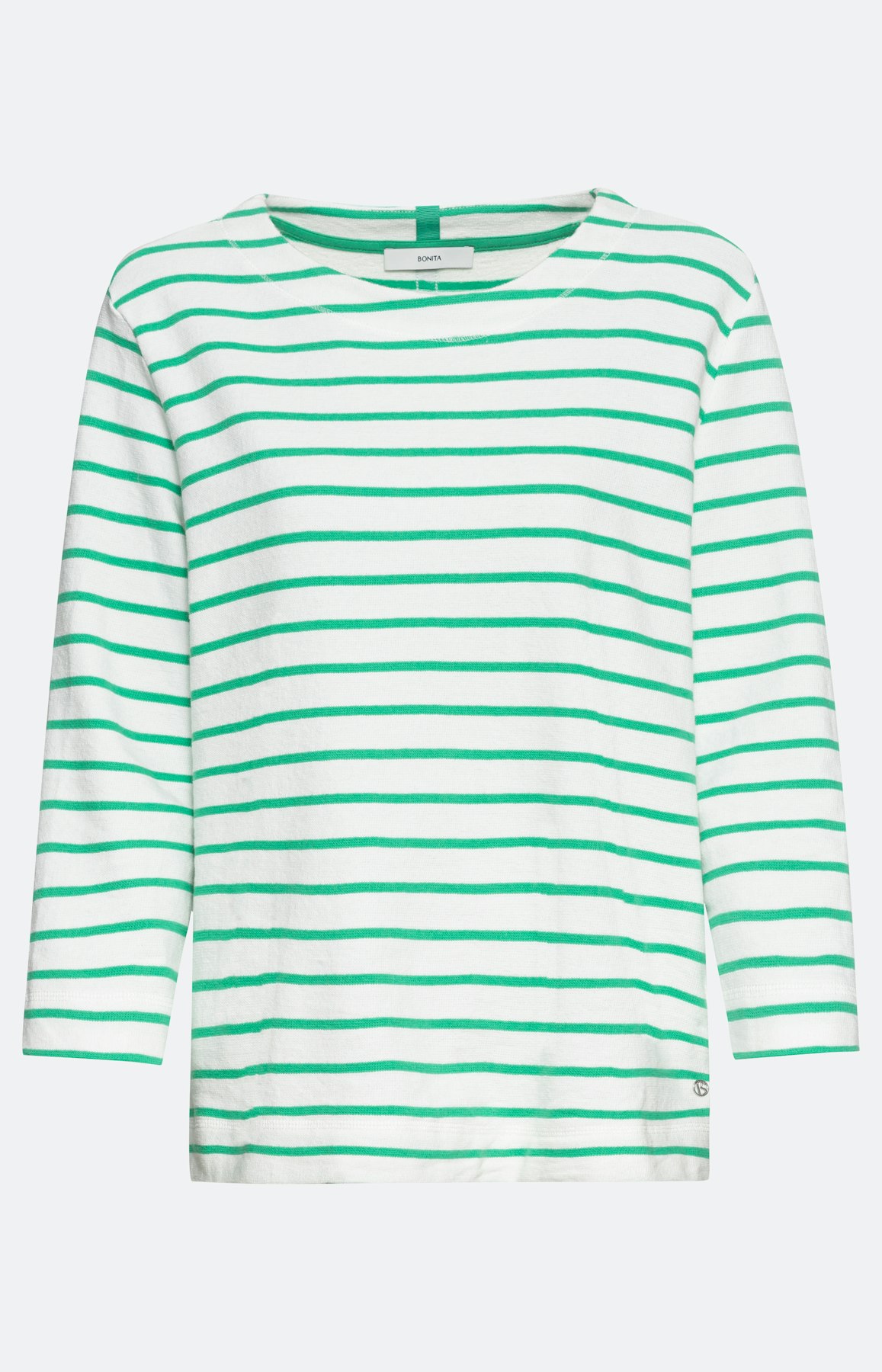 Strukturiertes Sweatshirt mit 3/4-Arm