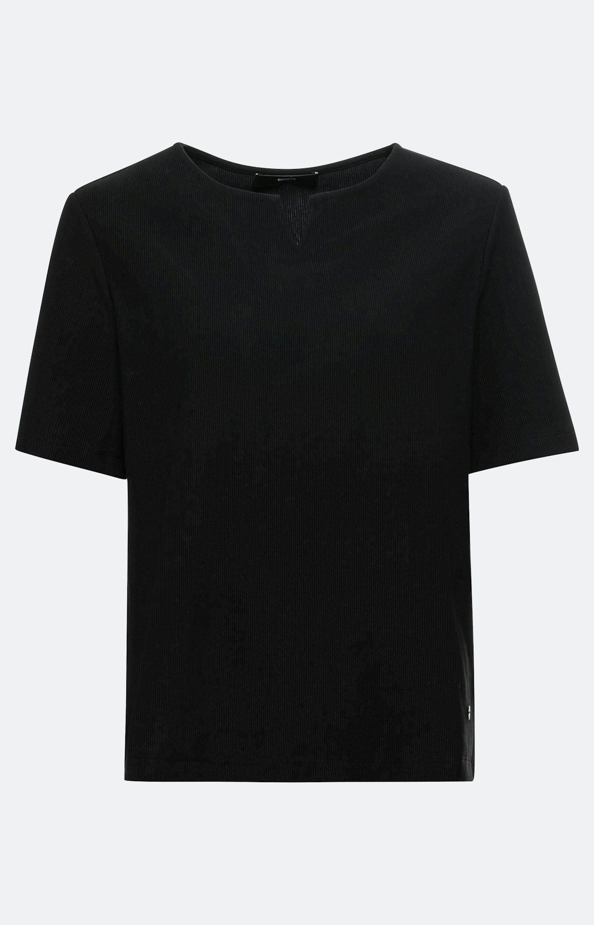 Geribbelde shirt met korte mouwen