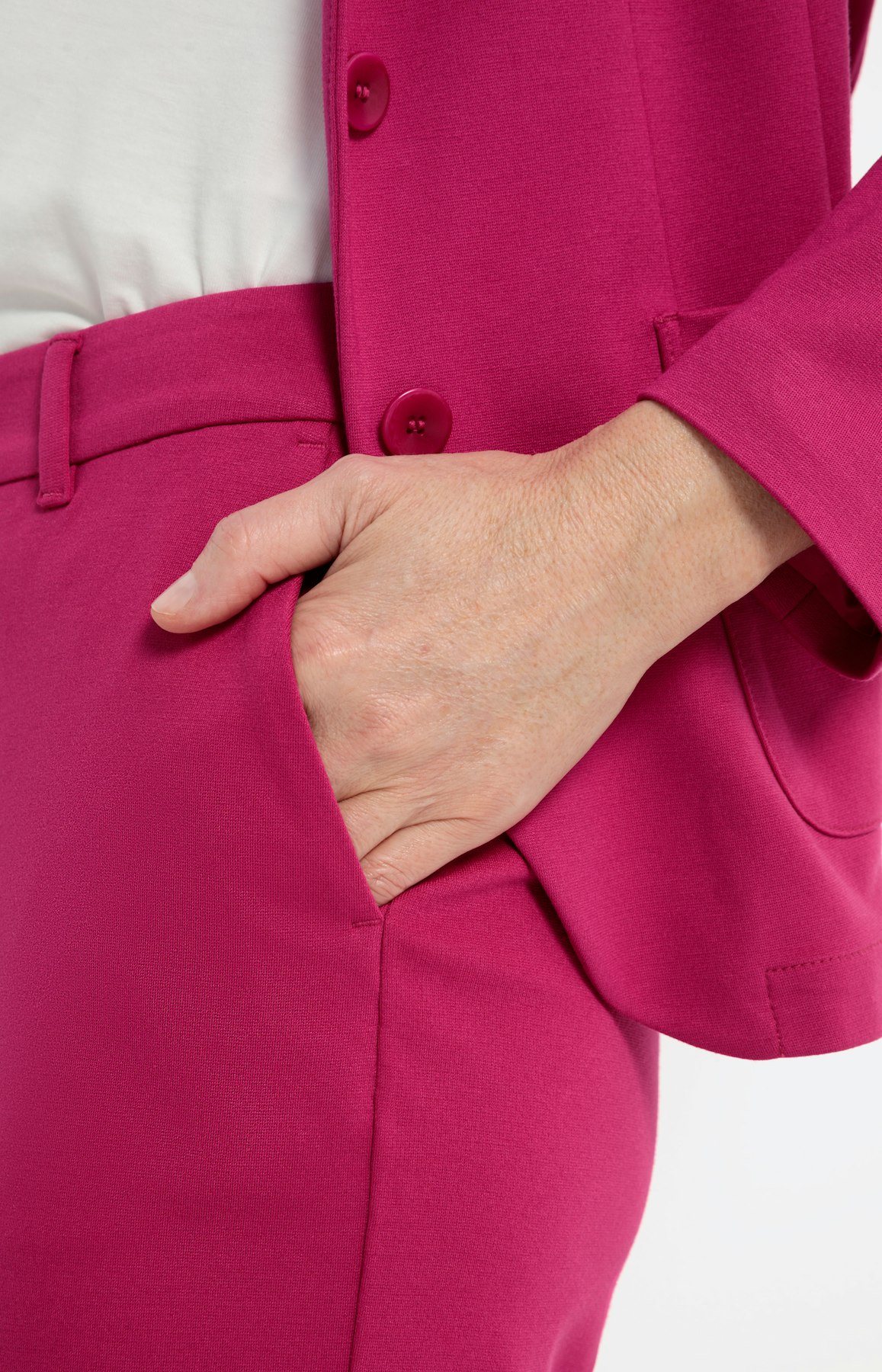 Marlene-broek van jersey, fuchsia