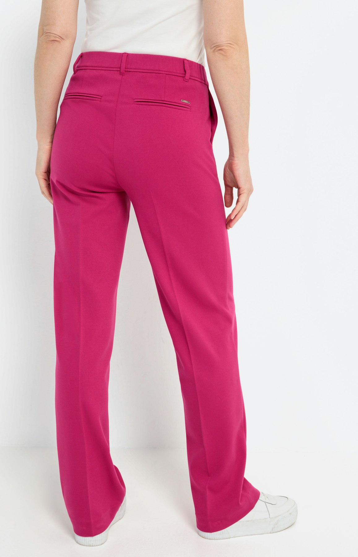 Marlene-broek van jersey, fuchsia
