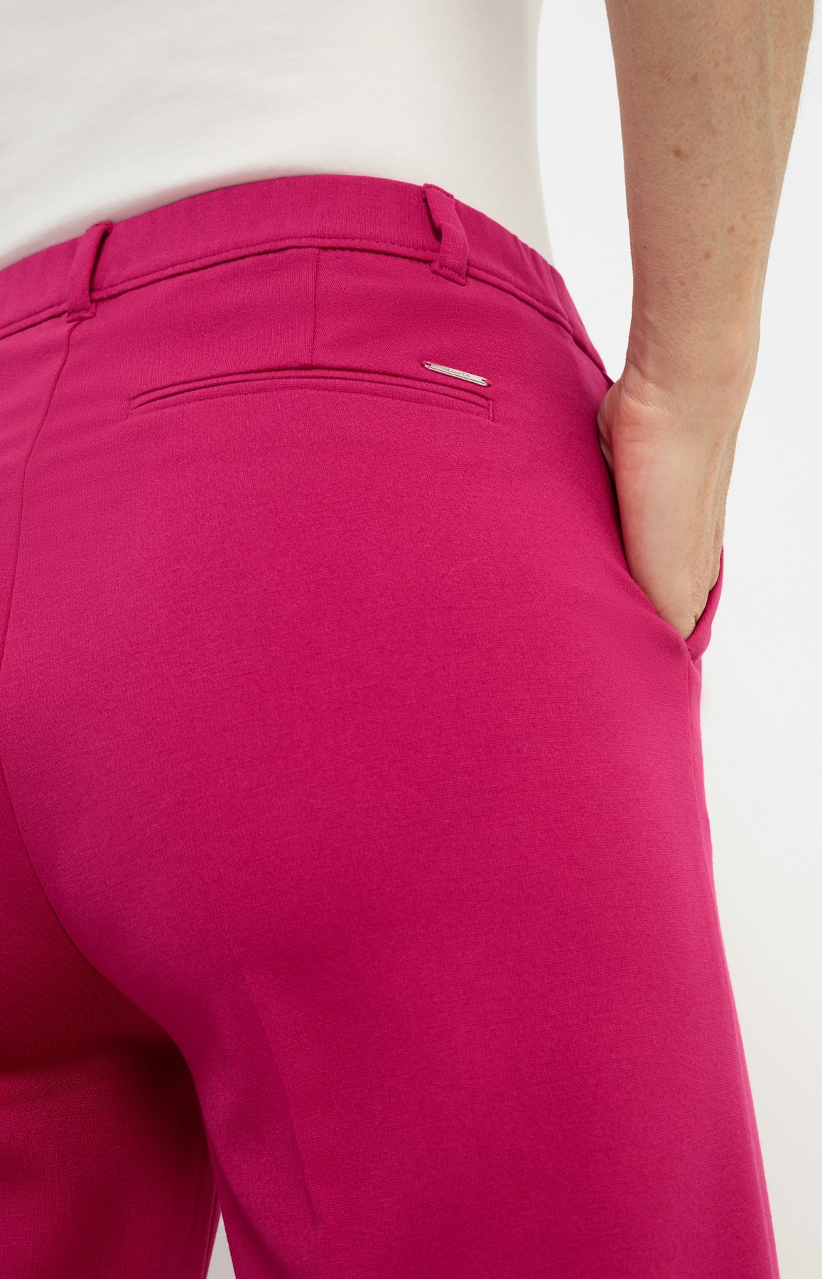 Marlene-broek van jersey, fuchsia