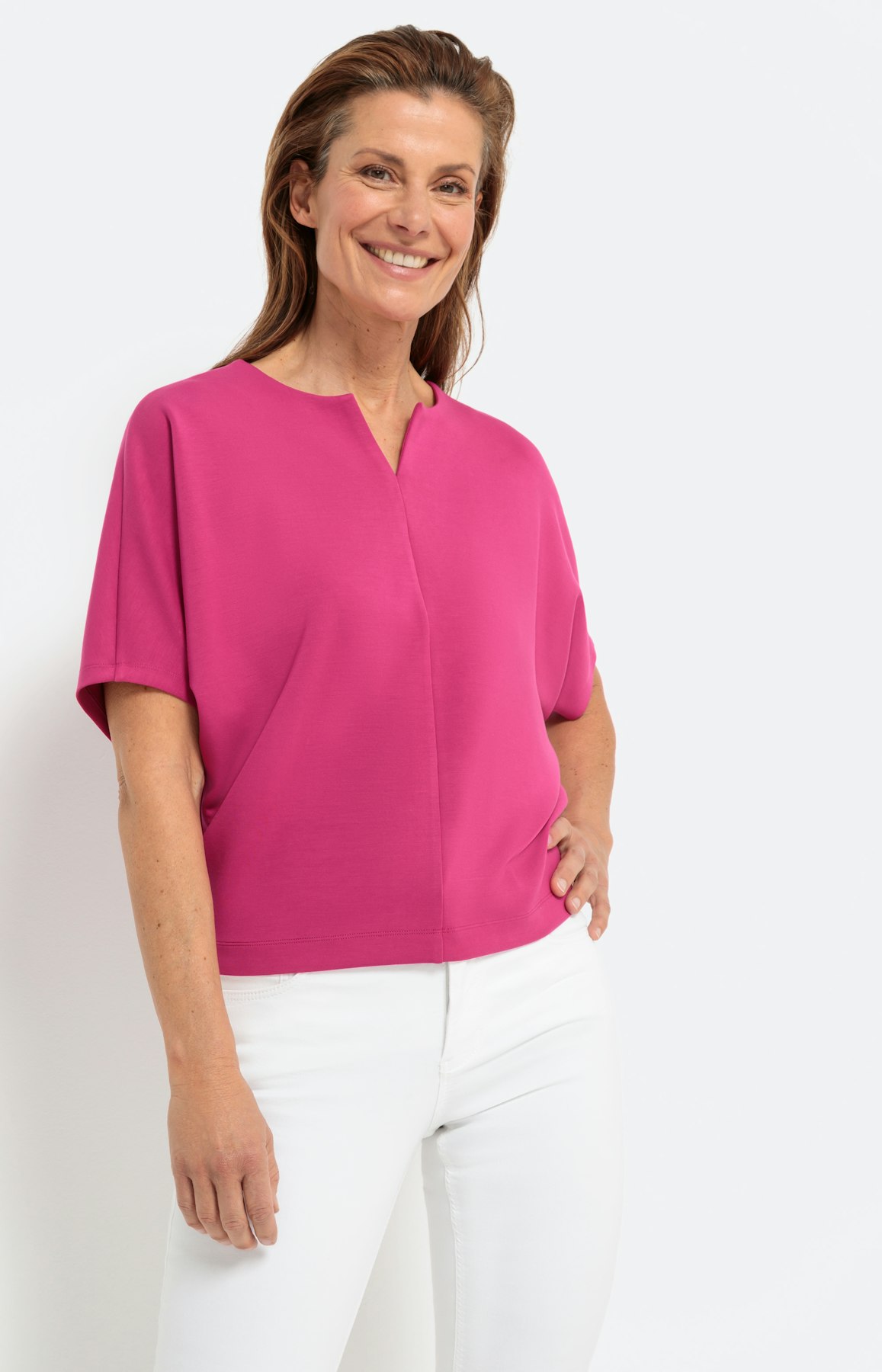 Casual sweatshirt met korte mouwen