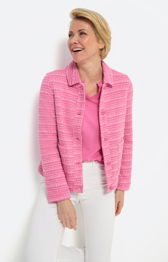 Jerseyblazer met opgestikte zakken