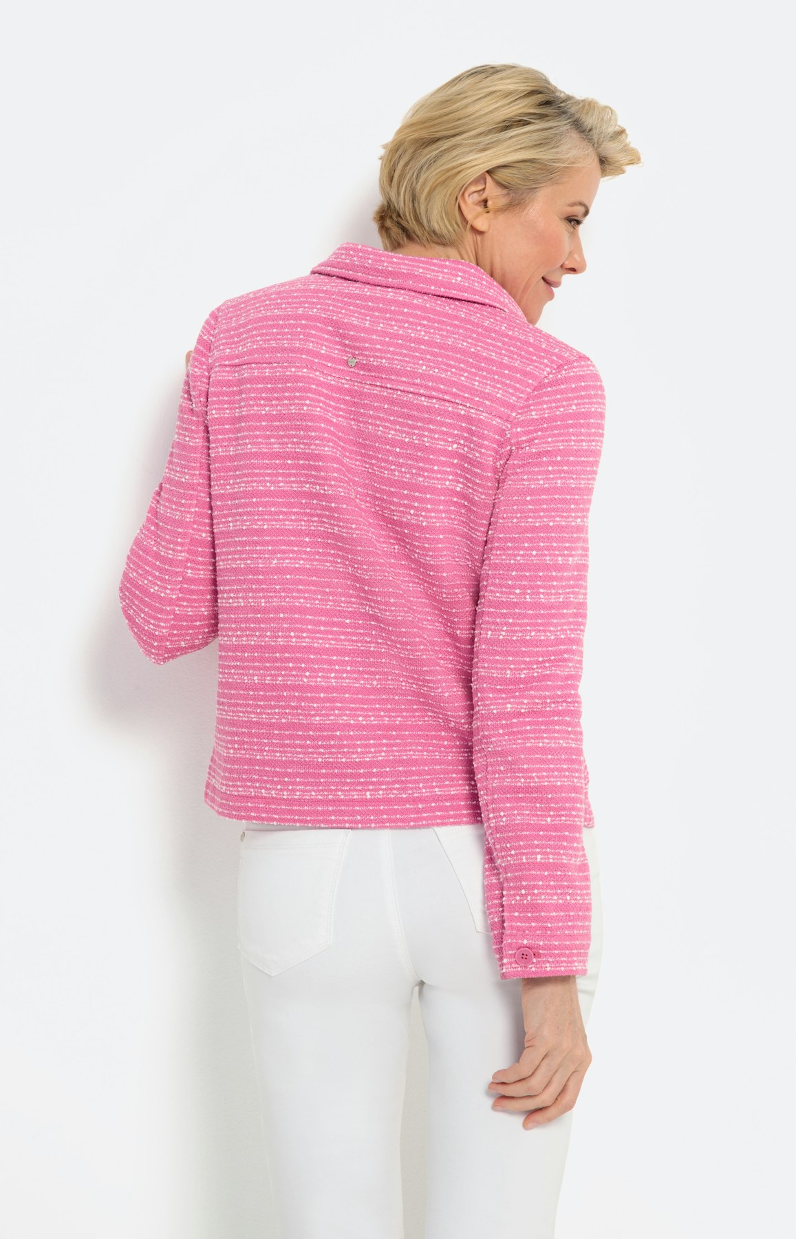 Jerseyblazer met opgestikte zakken