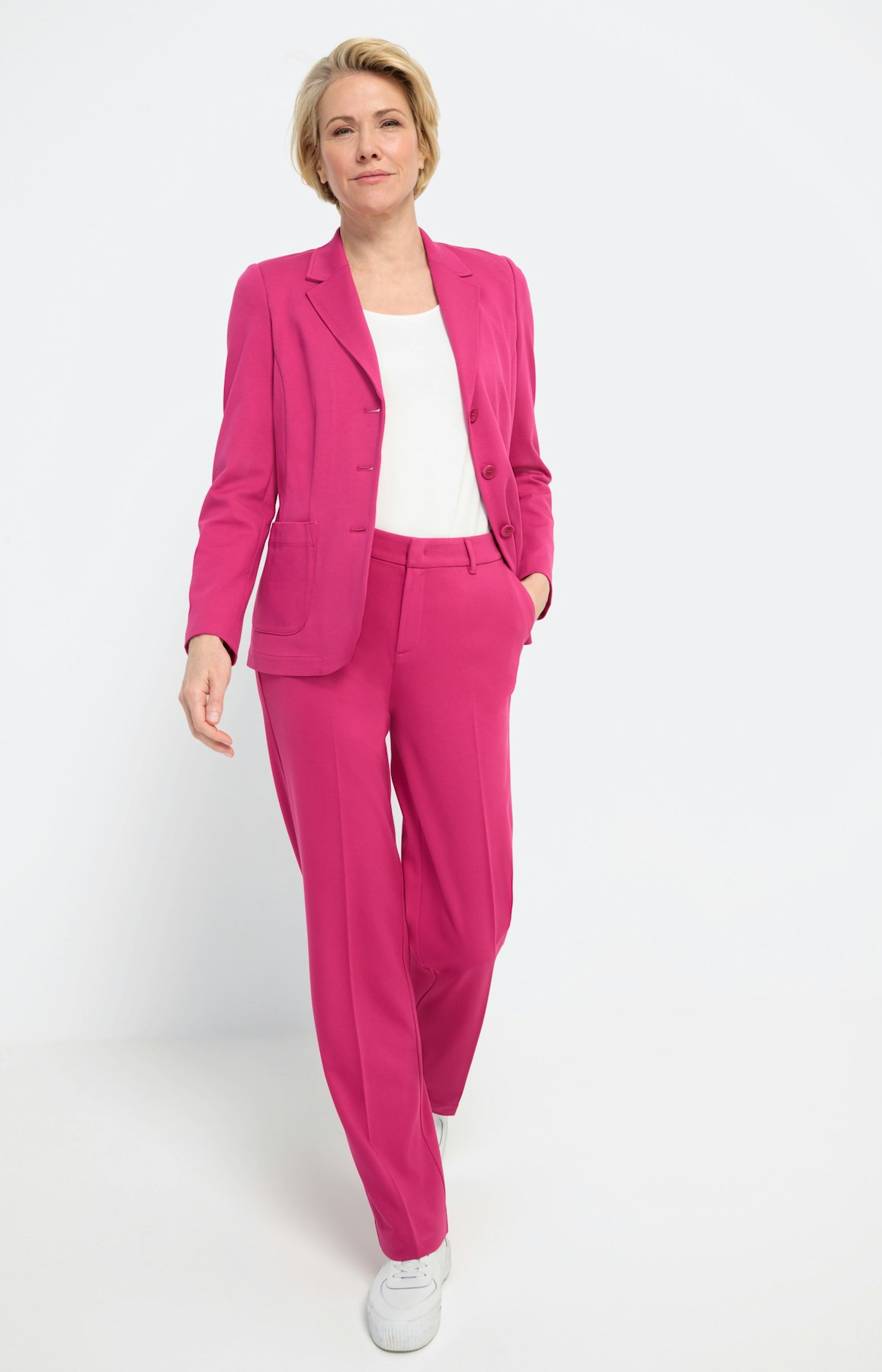 Klassischer Jersey-Blazer, fuchsia