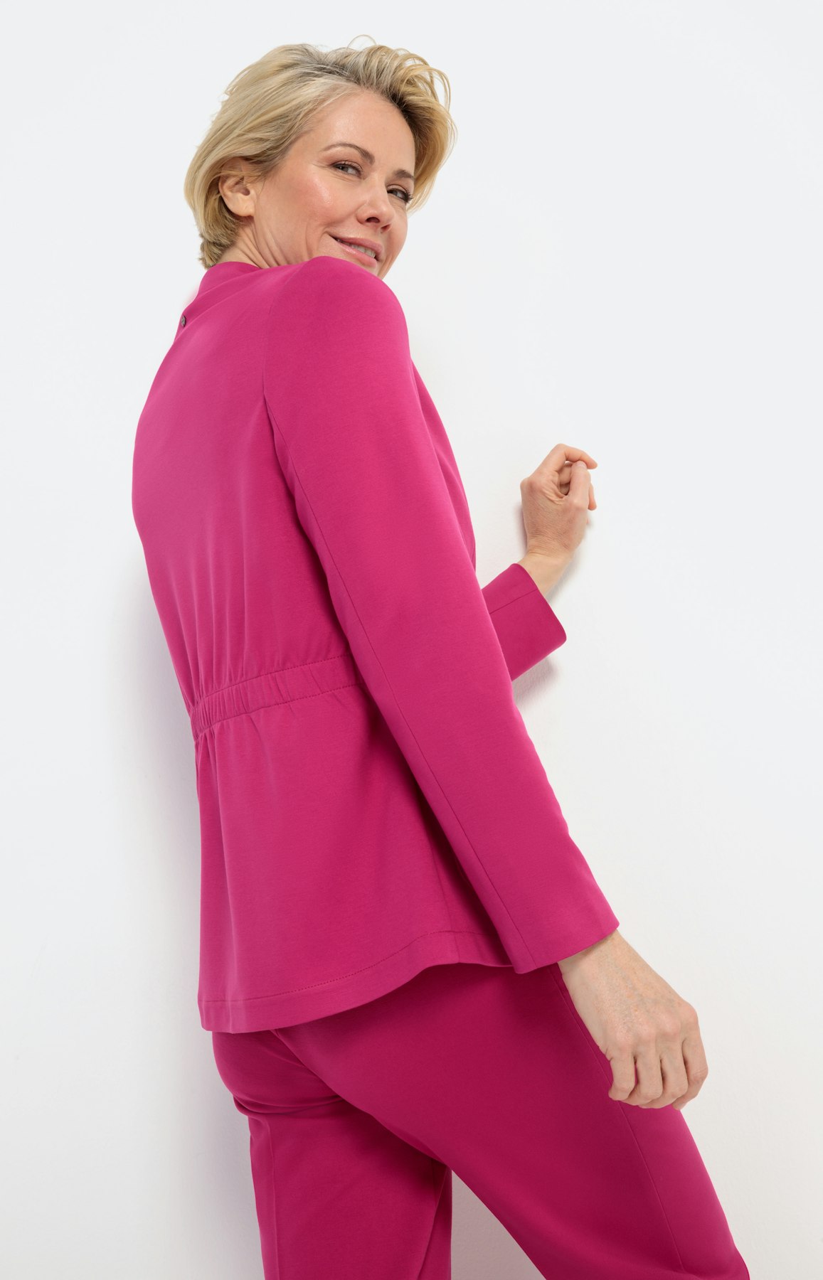 Klassischer Jersey-Blazer, fuchsia