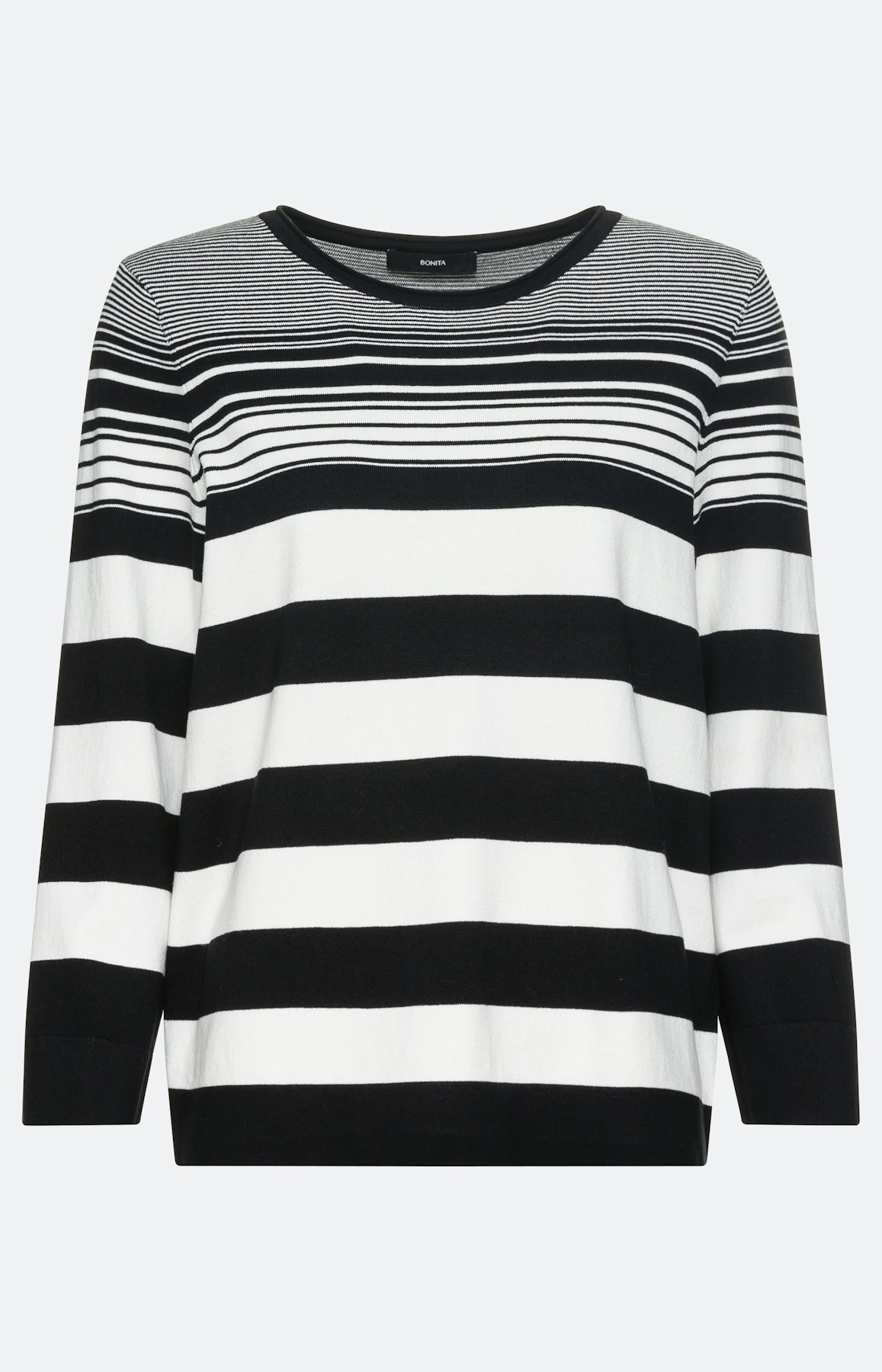 Gestreepte trui met 3/4-mouwen