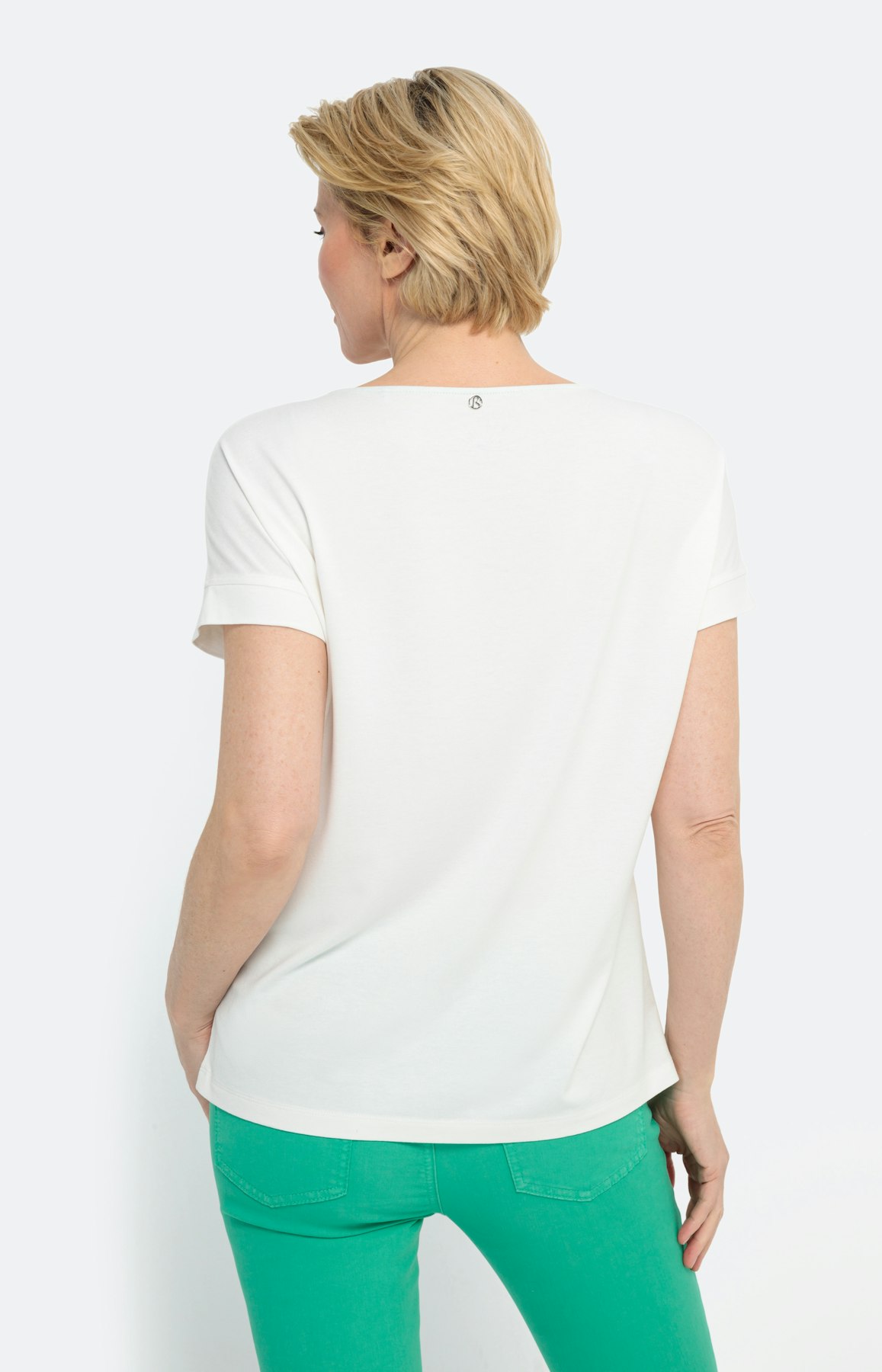 Shirt met korte mouwen en panneaux-print