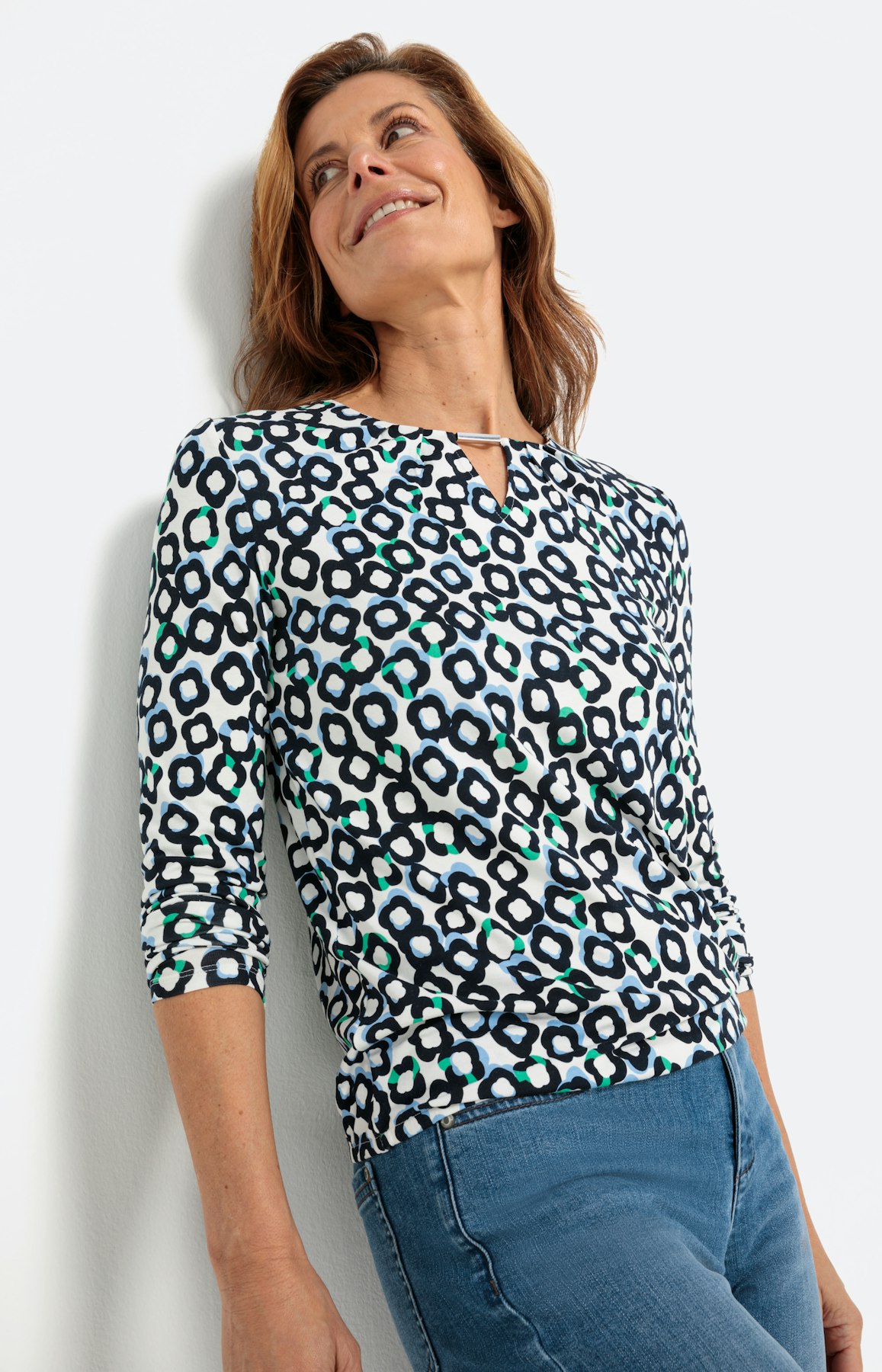 Shirt met lange mouwen en oogje