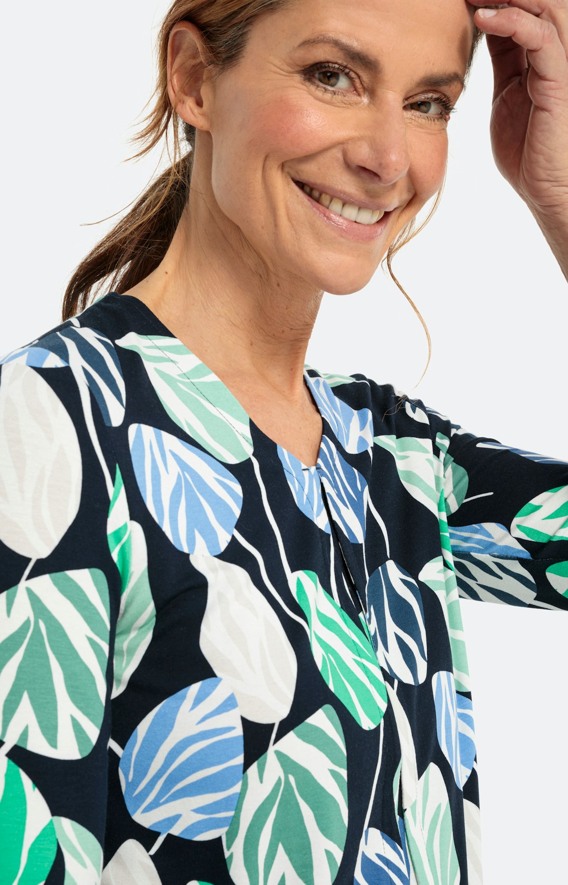 Gedessineerd shirt met 3/4-mouwen