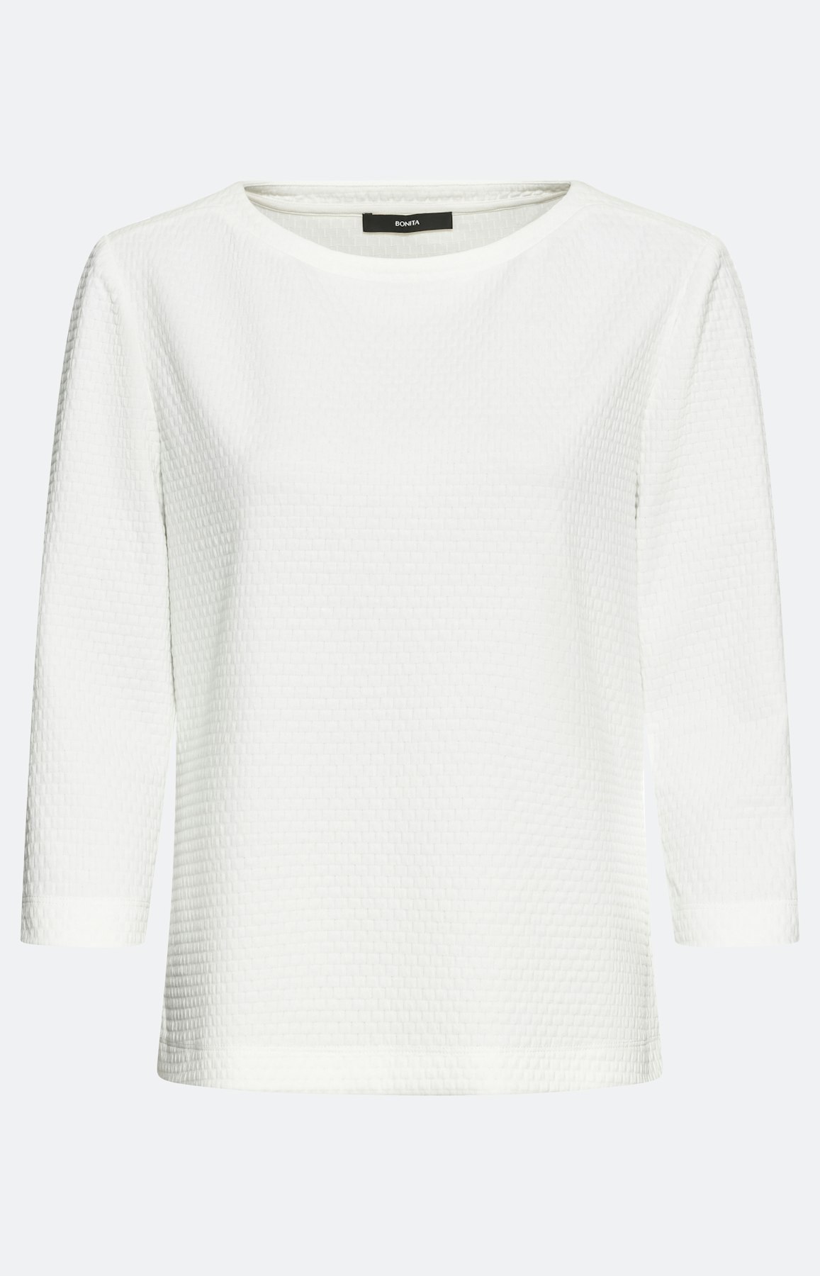 Strukturiertes Shirt mit 3/4-Ärmel