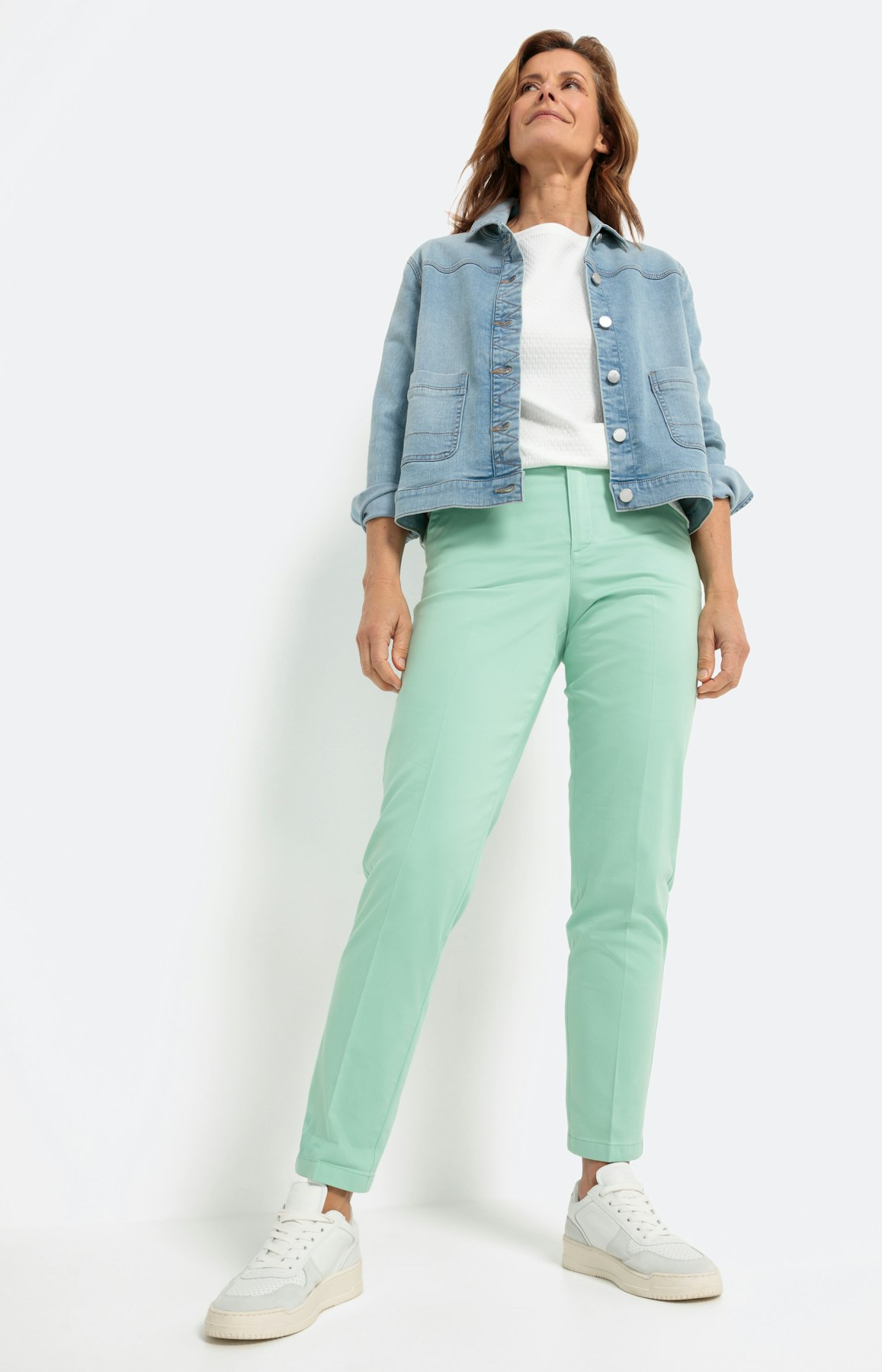 Strukturiertes Shirt mit 3/4-Ärmel